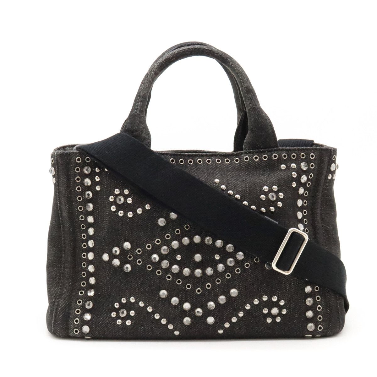 Prada Prada Prada Denim CANAPA Tote Handbag BN2439 Denim Handbag BN2439 in Very Good Condition Size ONE SIZE - 1 Thumbnail