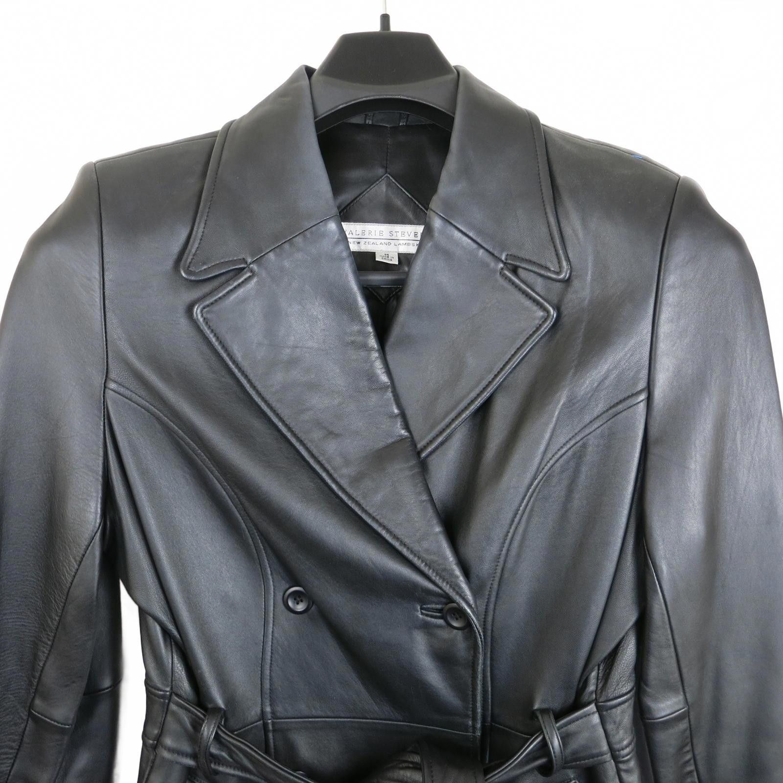 Other Valerie Stevens Black Lambskin Jacket with Belt Women's M Size M / US 6-8 / IT 42-44 - 2 Thumbnail