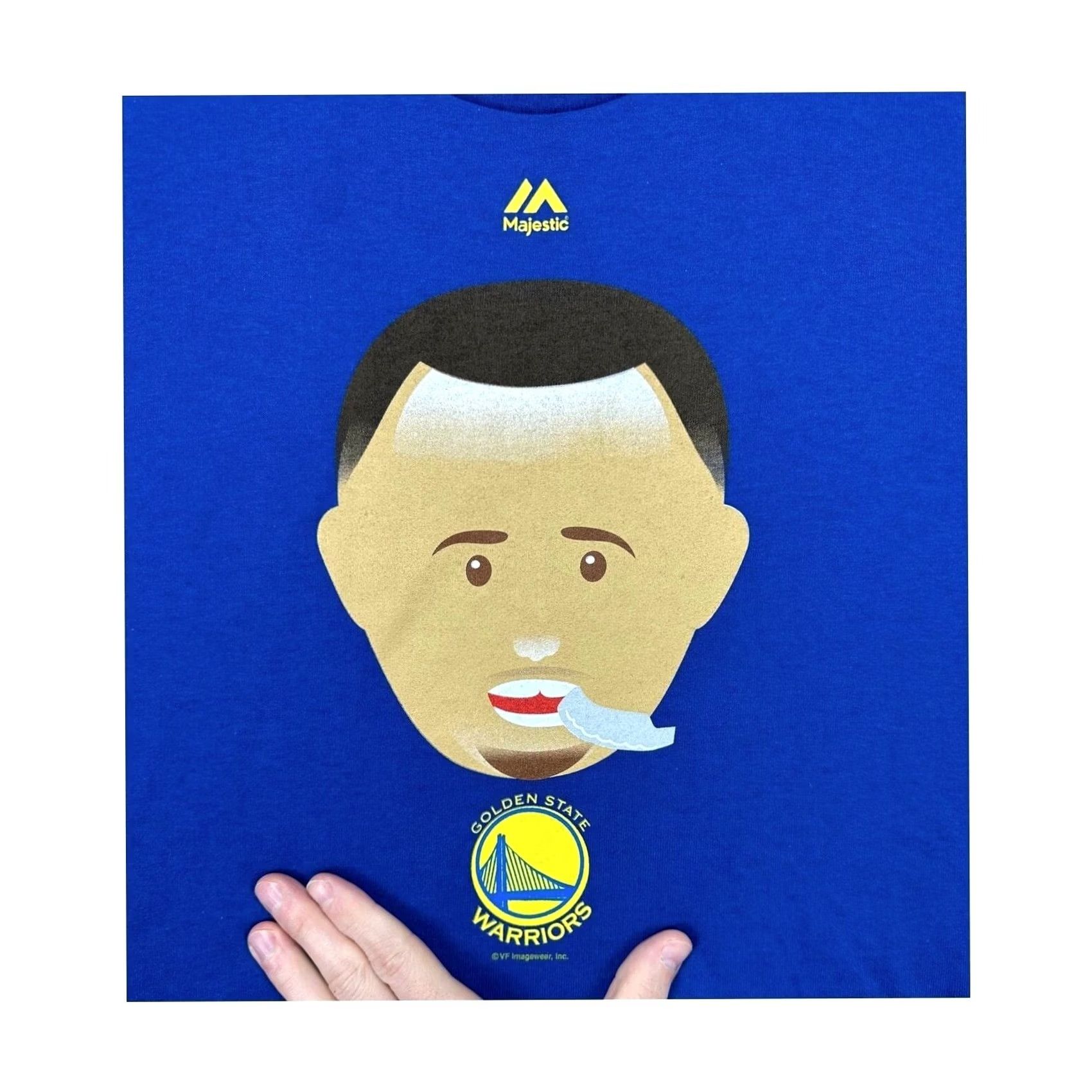 NBA Steph Curry T-Shirt Adult Large Blue NBA Golden State Warrior Mens Majestic NEW Size US L / EU 52-54 / 3 - 7 Thumbnail