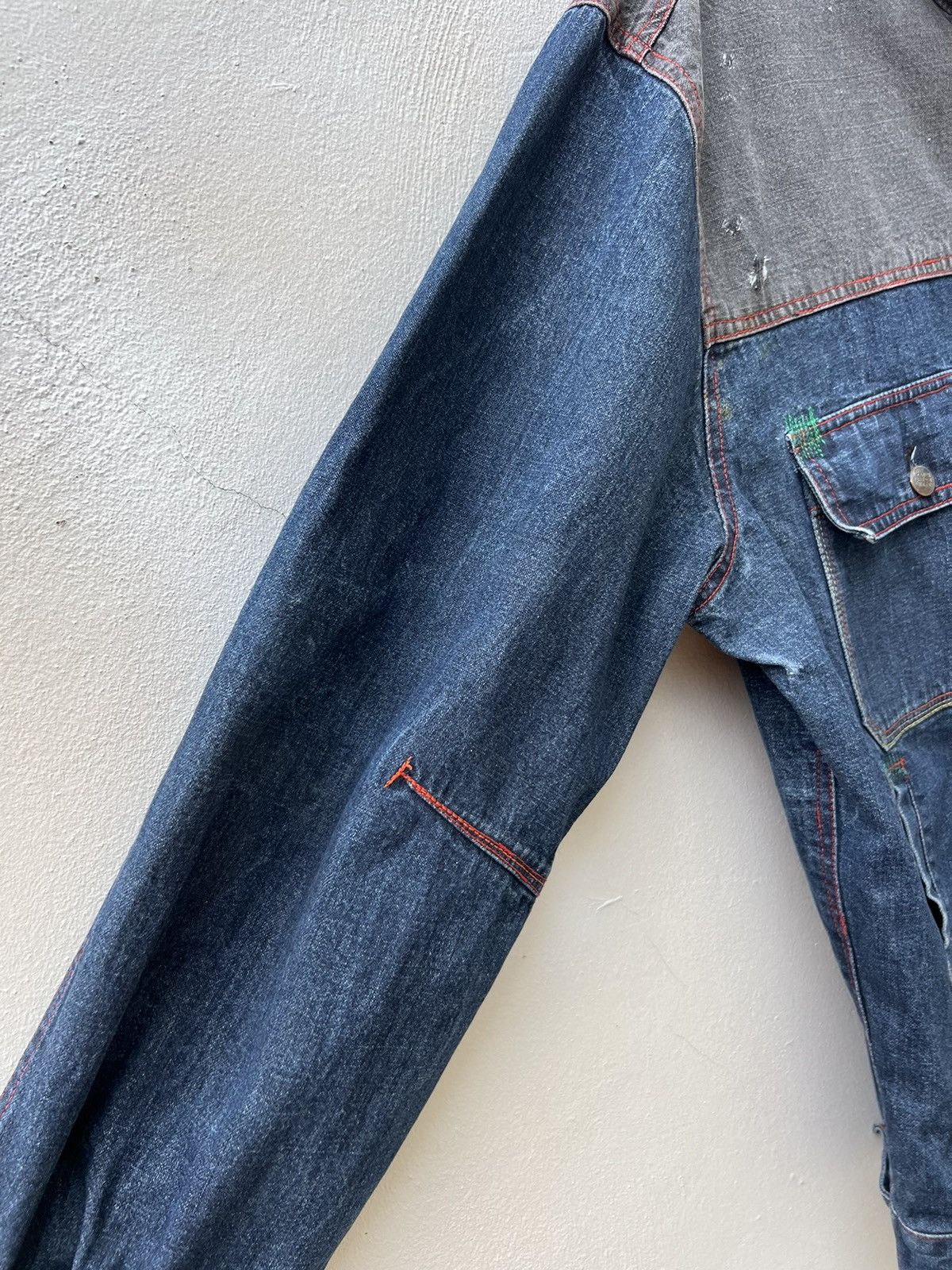 Marithe + Francois Girbaud Vintage MFG Distressed Oversized Denim Jacket Size US XL / EU 56 / 4 - 14 Thumbnail