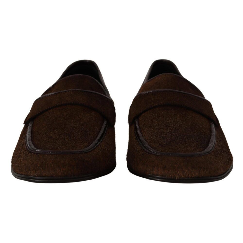 Dolce & Gabbana Dolce & Gabbana Elegant Brown Caiman Leather Loafers Size US 7 / EU 40 - 2 Thumbnail