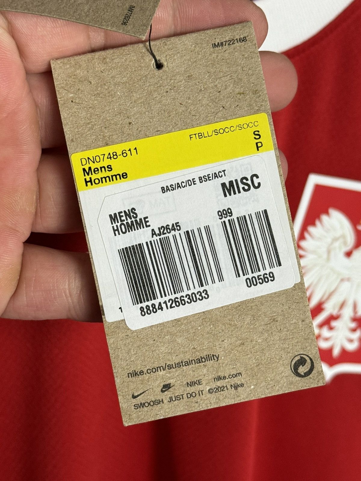 Nike New Poland National Team 22/23 Away Football Jersey T-Shirt Size US S / EU 44-46 / 1 - 8 Thumbnail
