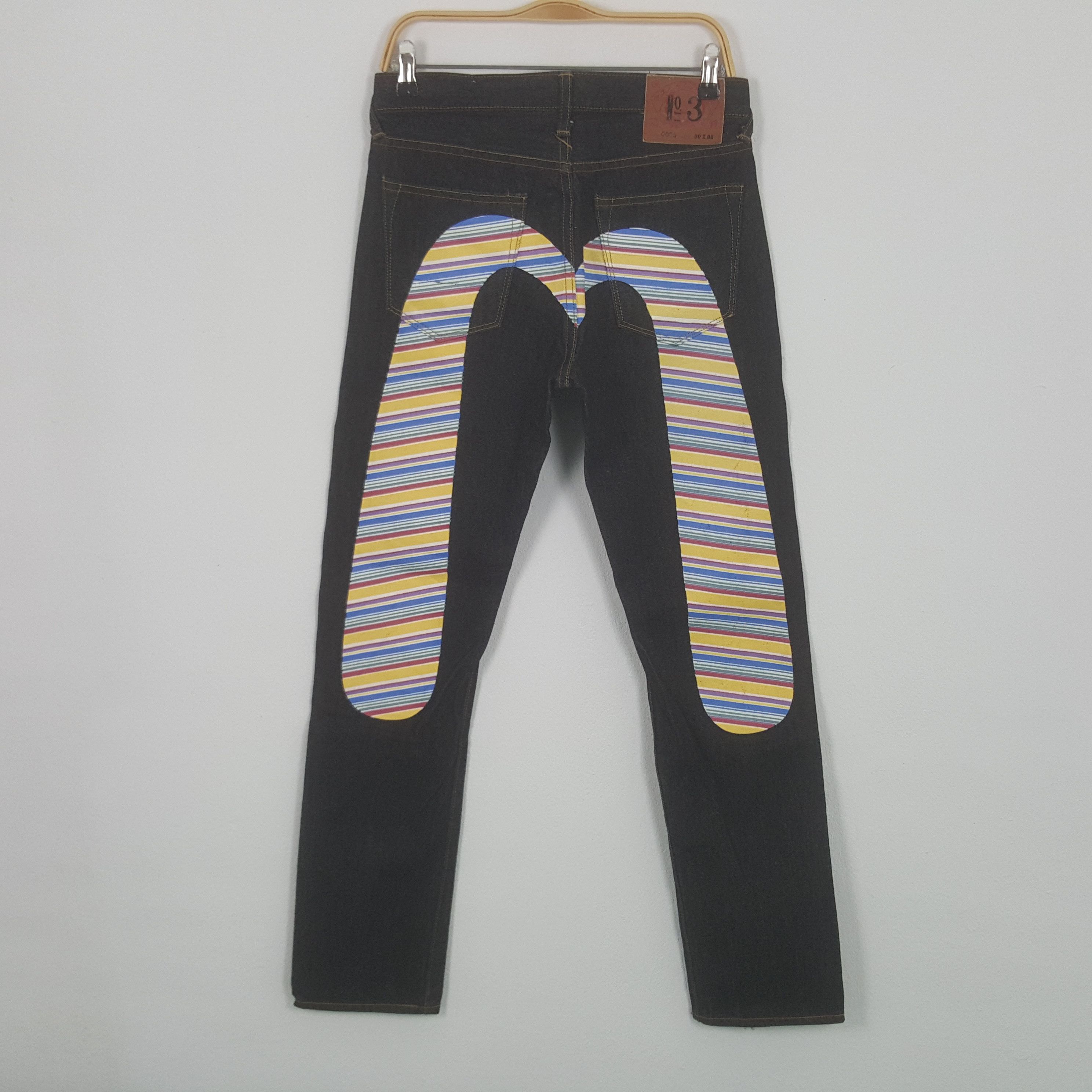 Japanese Brand × Vintage Vintage Evisu No 3 Diacock Rainbow Denim Jeans Size US 30 / EU 46 - 1 Thumbnail