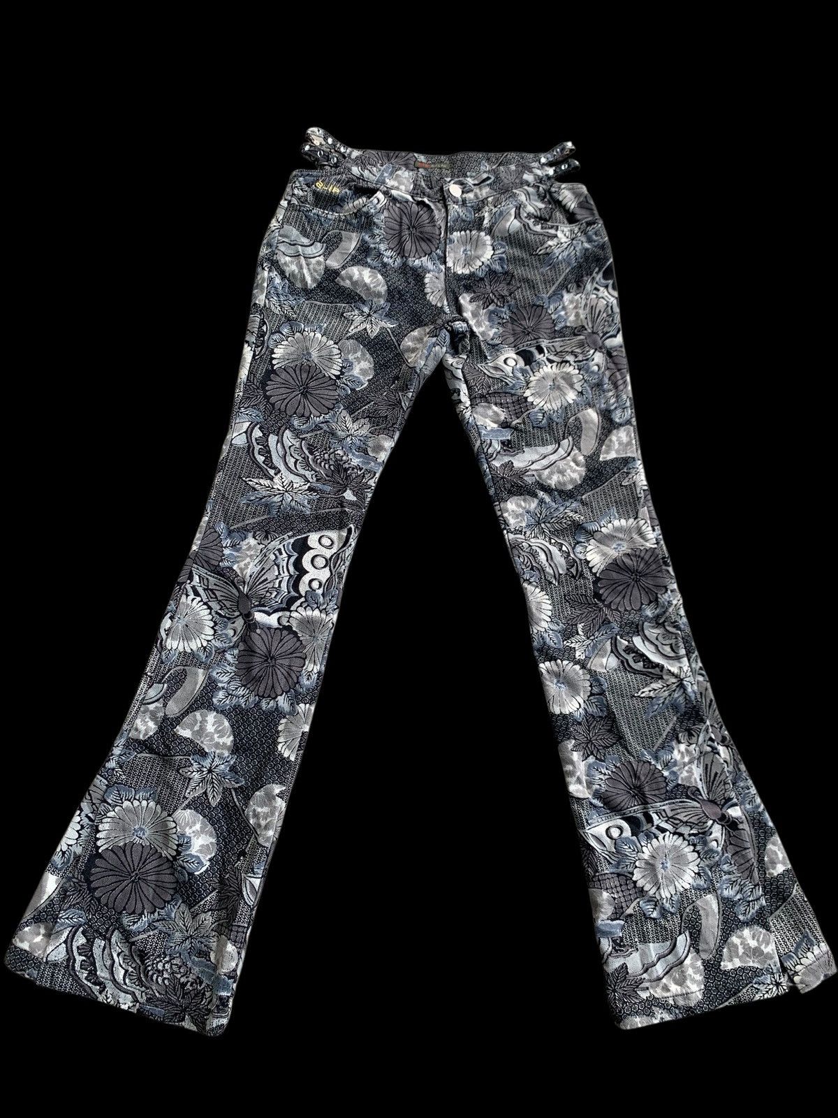 If Six Was Nine × Japanese Brand × Vintage Ladies FLARES Retro Flower Bell Bottoms Hippie vtg trousers Size 28" / US 6 / IT 42 - 3 Thumbnail