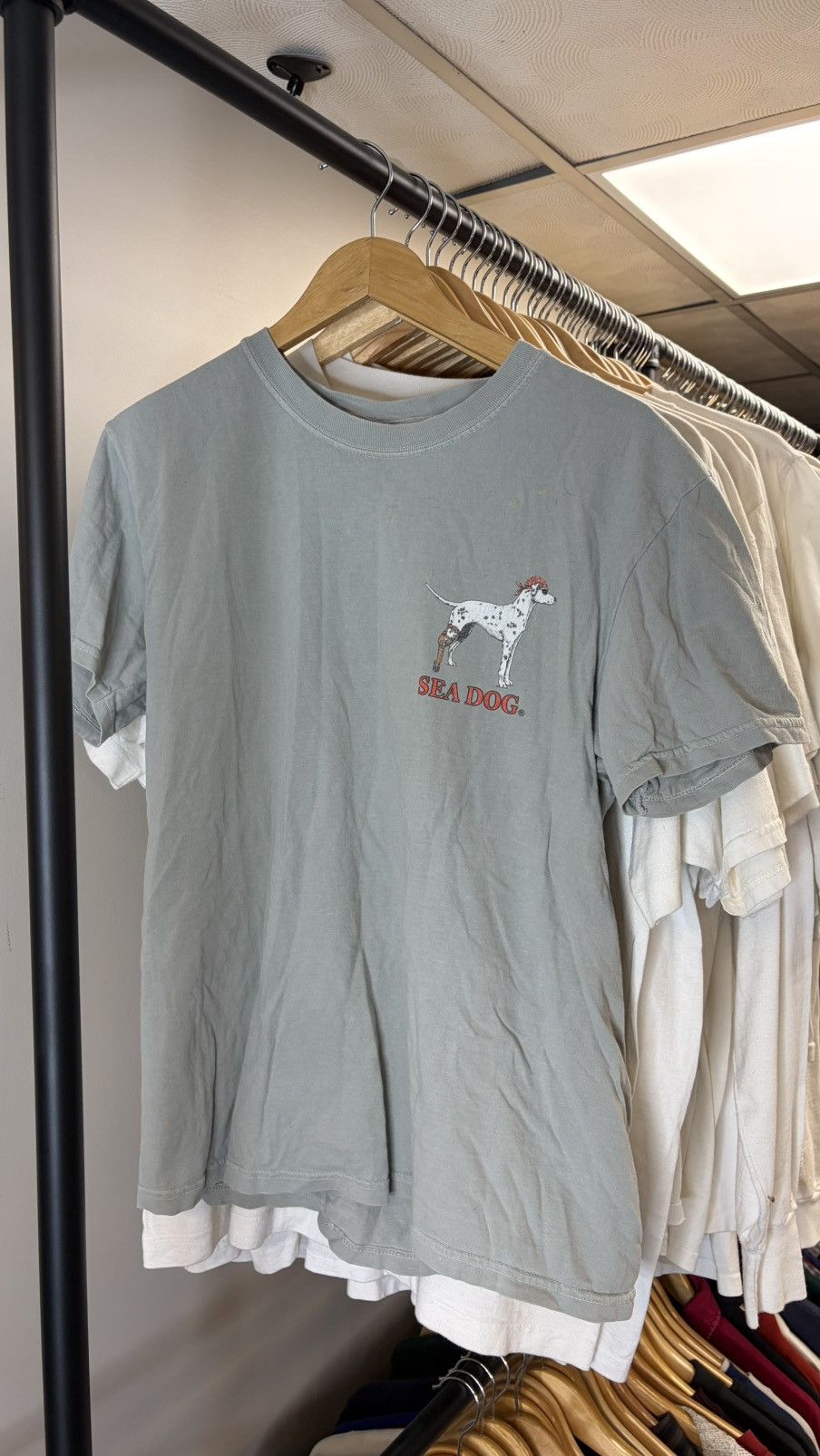 Comfort Colors Sea Dog Arrested T-Shirt - Olive Size US M / EU 48-50 / 2 - 1 Thumbnail