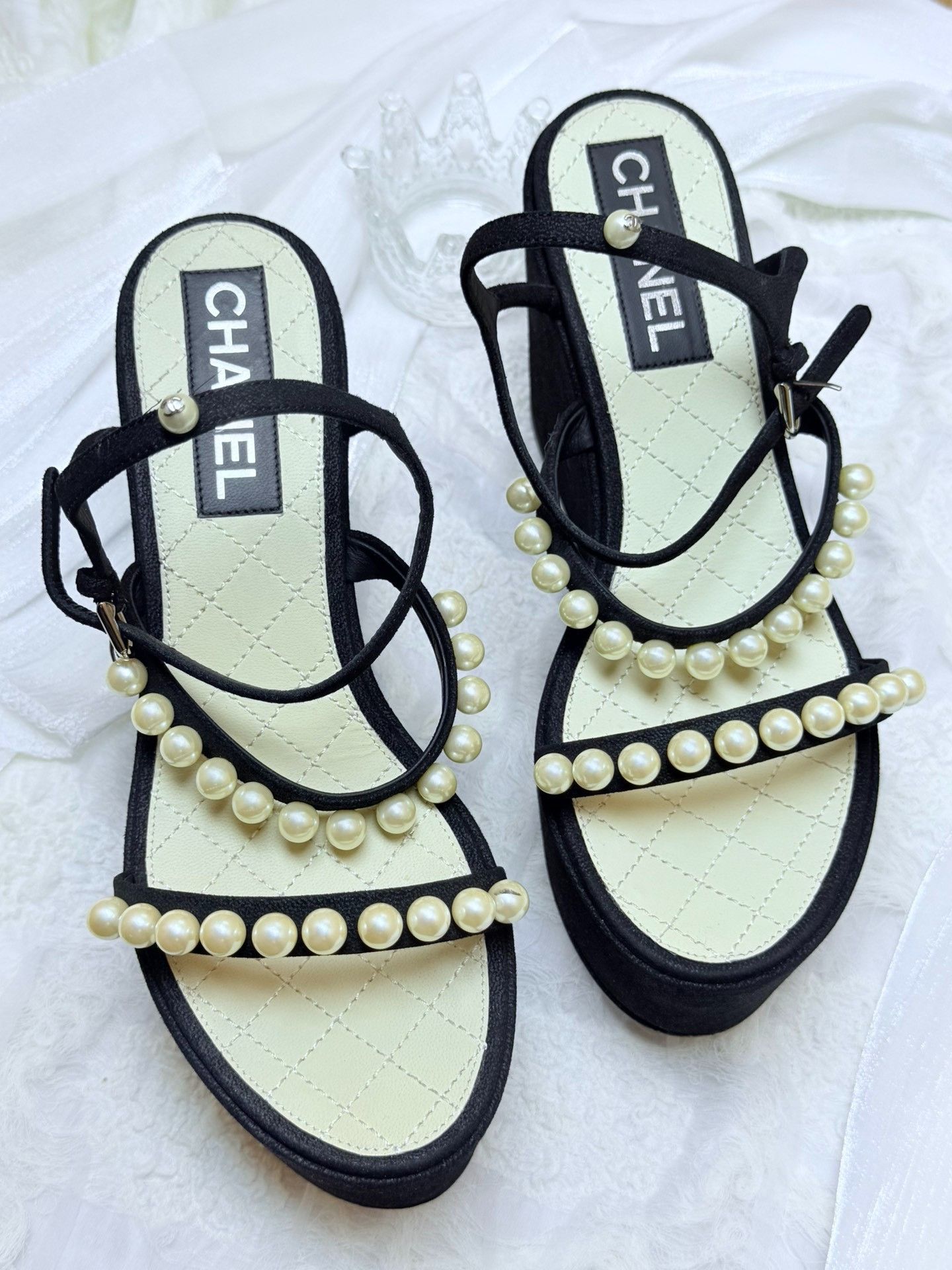 Chanel Chanel Black Sandals us_8-5 Women Size US 8.5 / IT 38.5 - 1 Thumbnail