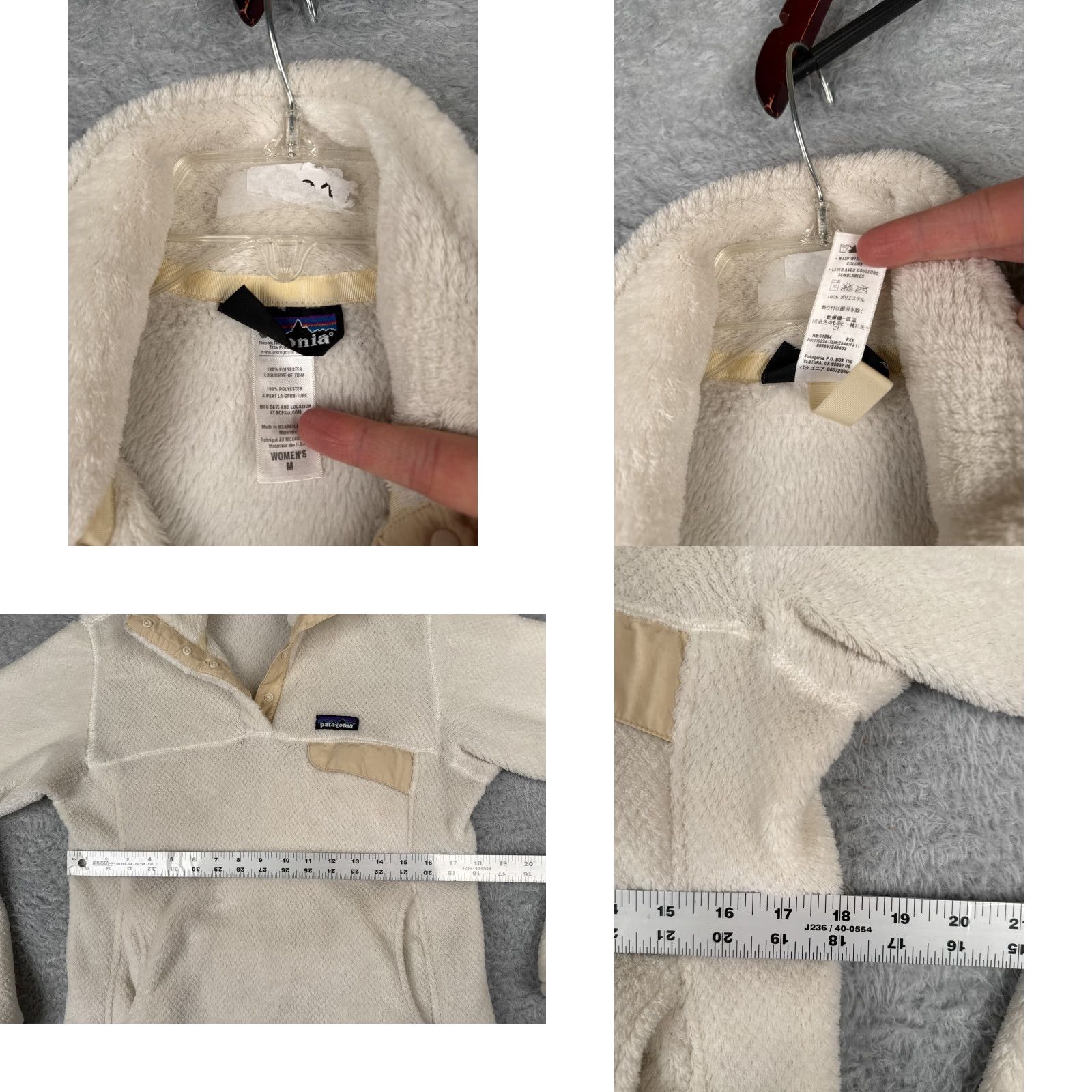 Patagonia Patagonia Sweater Womens Medium Beige Re-Tool Snap-T Pullover Mock Neck Fleece Sweatshirt Size M / US 6-8 / IT 42-44 - 8 Thumbnail