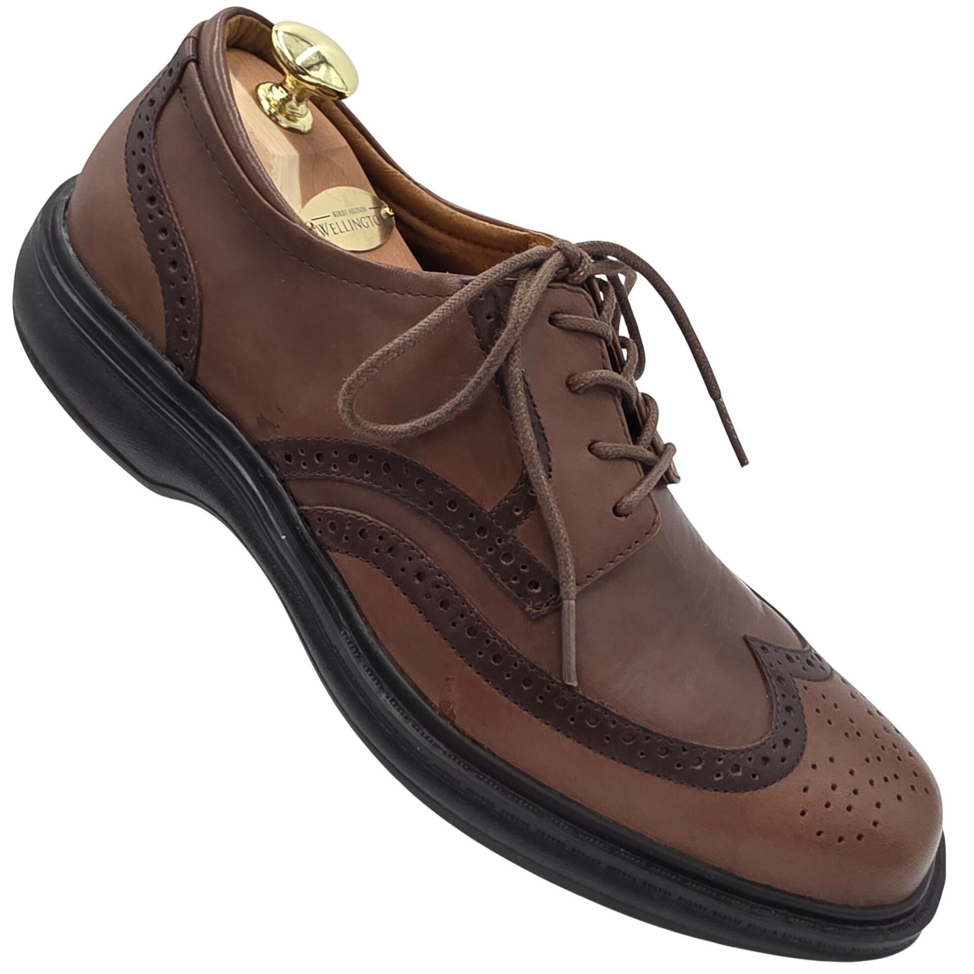 Other Dr. Comfort Wing 8329 Brown Leather Wingtip Derby Mens 9M Size US 9 / EU 42 - 10 Thumbnail