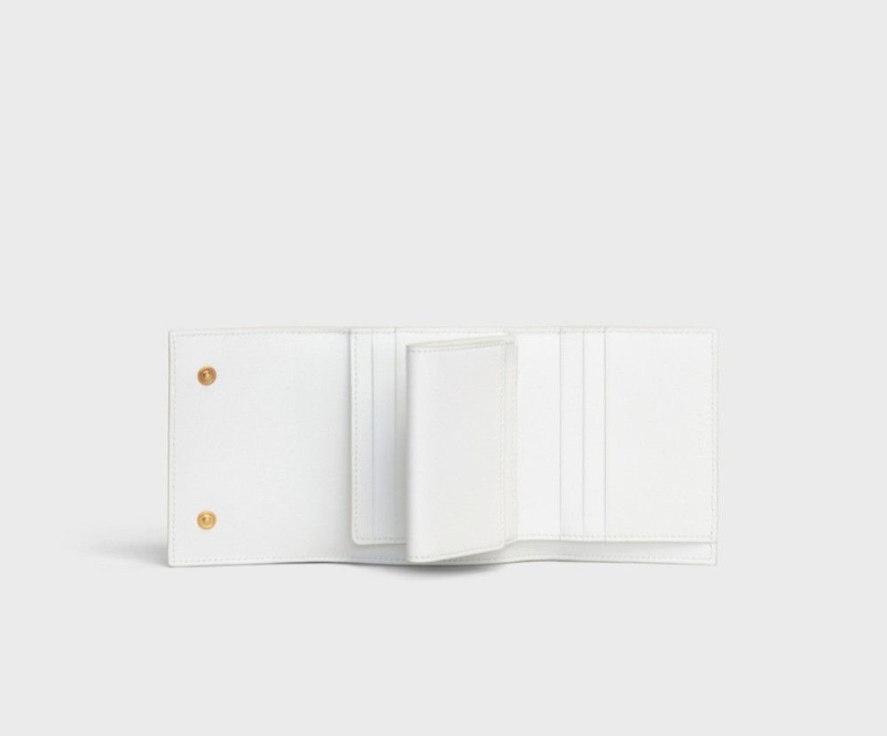 Celine o1w1db10125 10B573BEL Size: OS / Trifold Wallet in White Size ONE SIZE - 4 Thumbnail