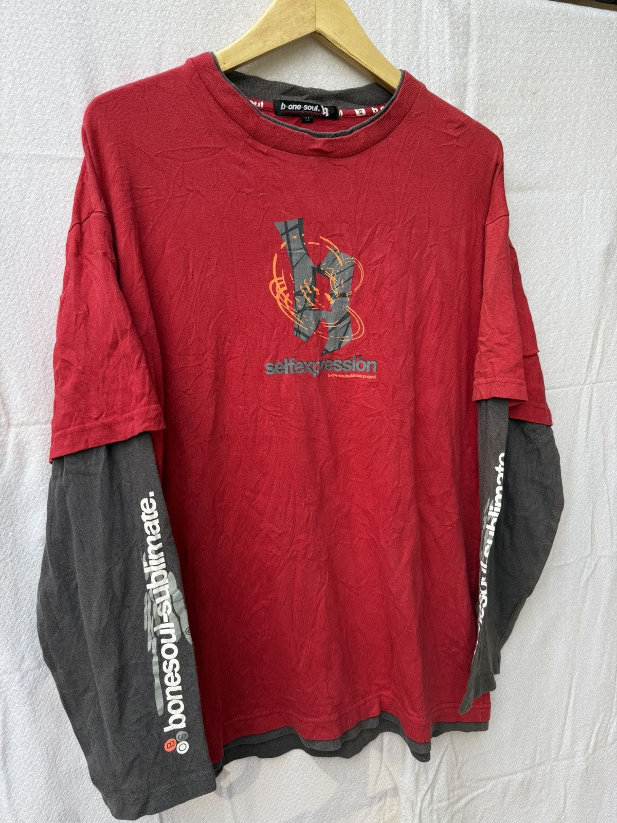 Japanese Brand B-one soul double layer longsleeve Size US XL / EU 56 / 4 - 1 Thumbnail