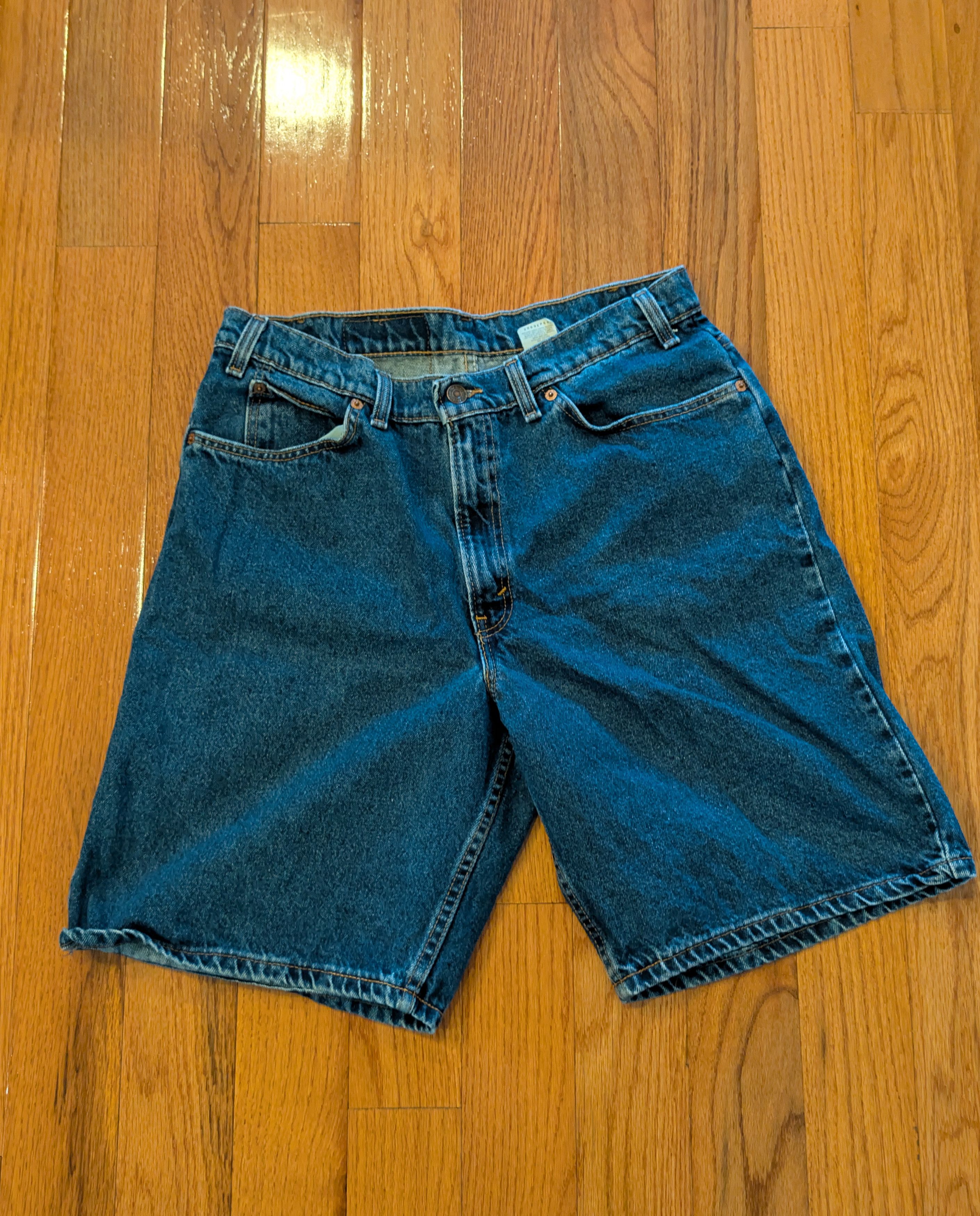 Levi's Vintage 90s Levis 560 Loose Fit Blue Size 33 Shorts Jorts Size US 33 - 5 Thumbnail