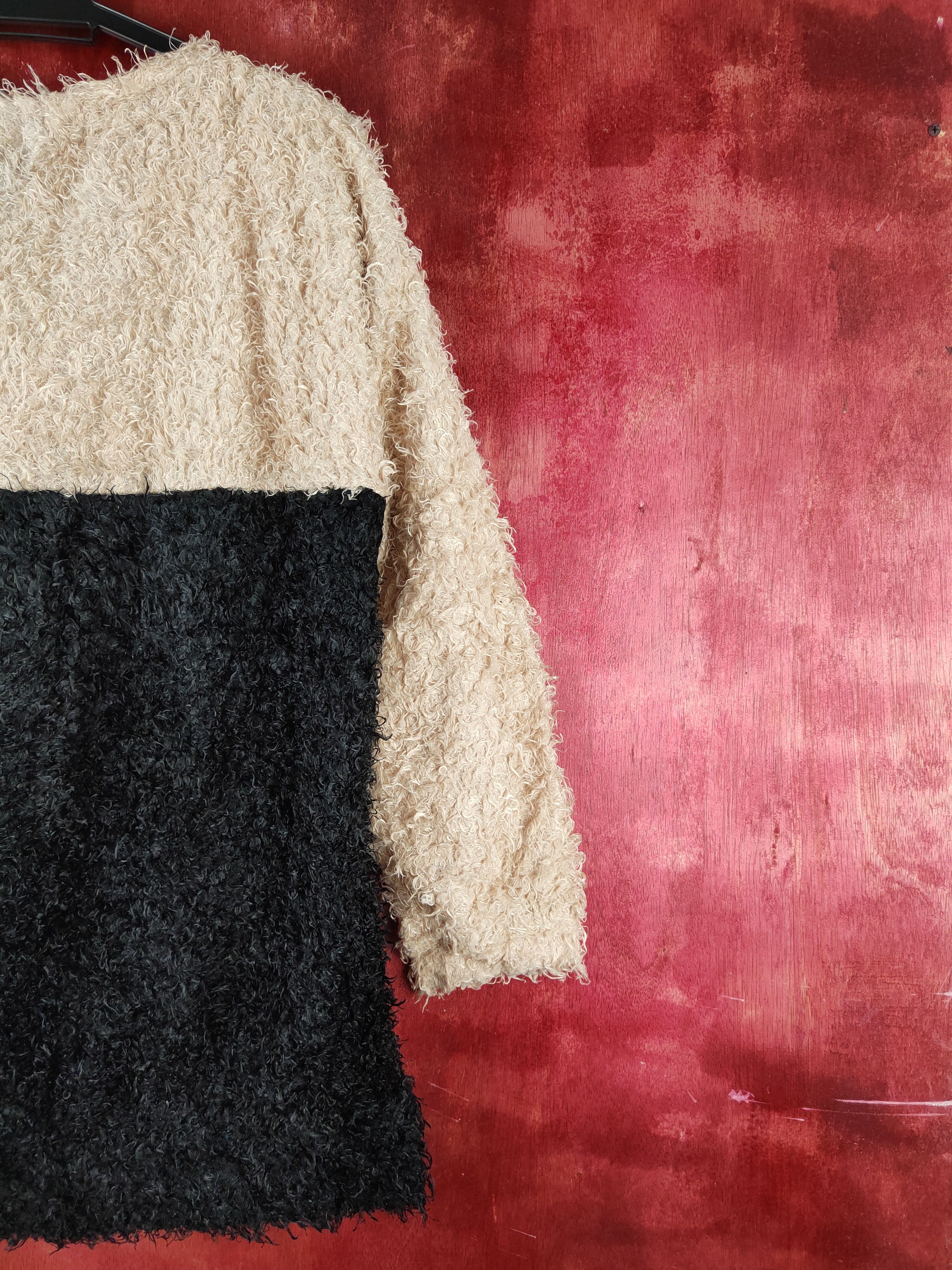Japanese Brand × Vintage Drea my Minx Black Brown Fur Mohair Knitwear #S2187 Size L / US 10 / IT 46 - 9 Thumbnail