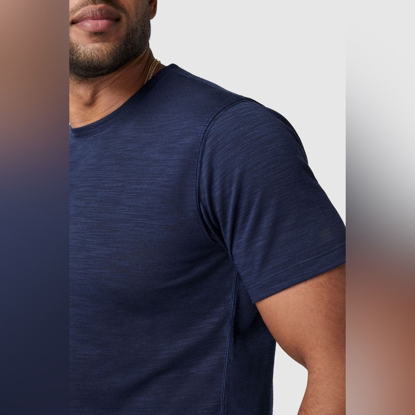 Fabletics MENS FABLETICS Navy Blue Crew Neck Gym Active Tee Shirt Top Size US XS / EU 42 / 0 - 13 Thumbnail