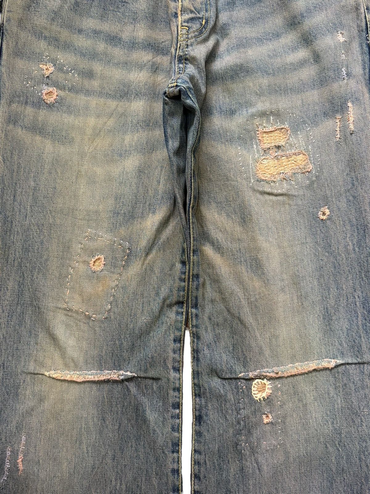 ATSURO TAYAMA Vintage Atsuro Tayama Mud Wash Distress Flare Jeans Size 28" / US 6 / IT 42 - 3 Thumbnail