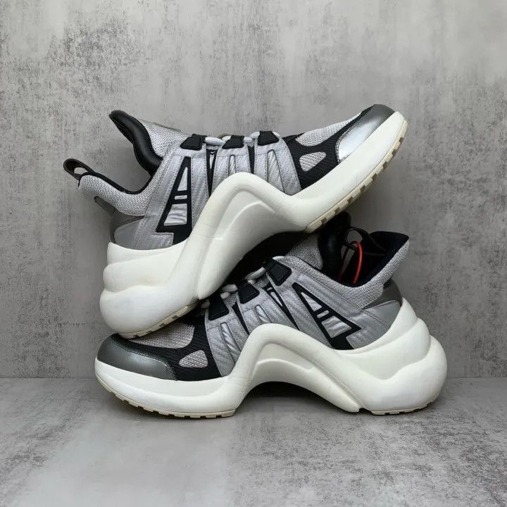 Louis Vuitton Louis Vuitton Silver Gray Dad Sneakers -2508 Size US 6.5 / EU 39-40 - 5 Thumbnail