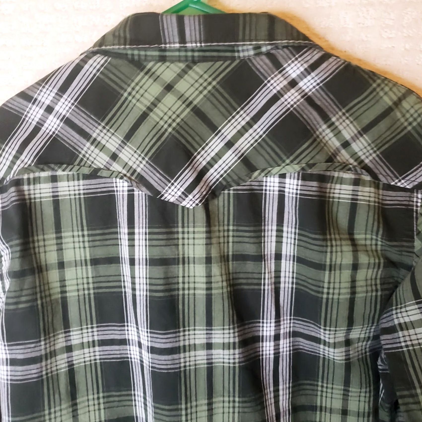 Old Navy Old Navy Button-Up Shirt Men's Slim Fit Green Plaid Pearl Snap Long Sleeve Size M Size US M / EU 48-50 / 2 - 7 Thumbnail