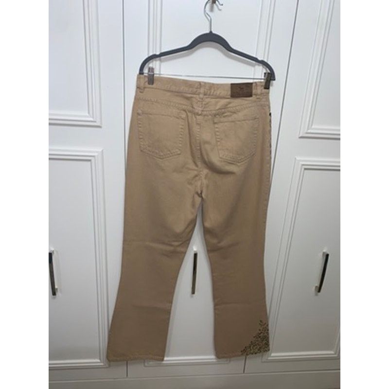 Lauren Ralph Lauren Lauren Ralph Lauren Women's Beige Floral Bootcut Jeans Size 32" / US 10 / IT 46 - 4 Thumbnail