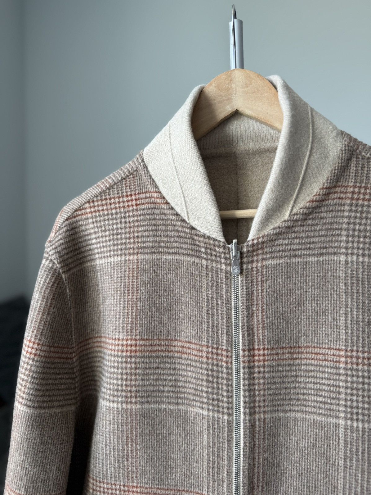 Brunello Cucinelli Brunello Cucinelli Reversible Bomber Jacket Cashmere Plaid Size US L / EU 52-54 / 3 - 15 Thumbnail