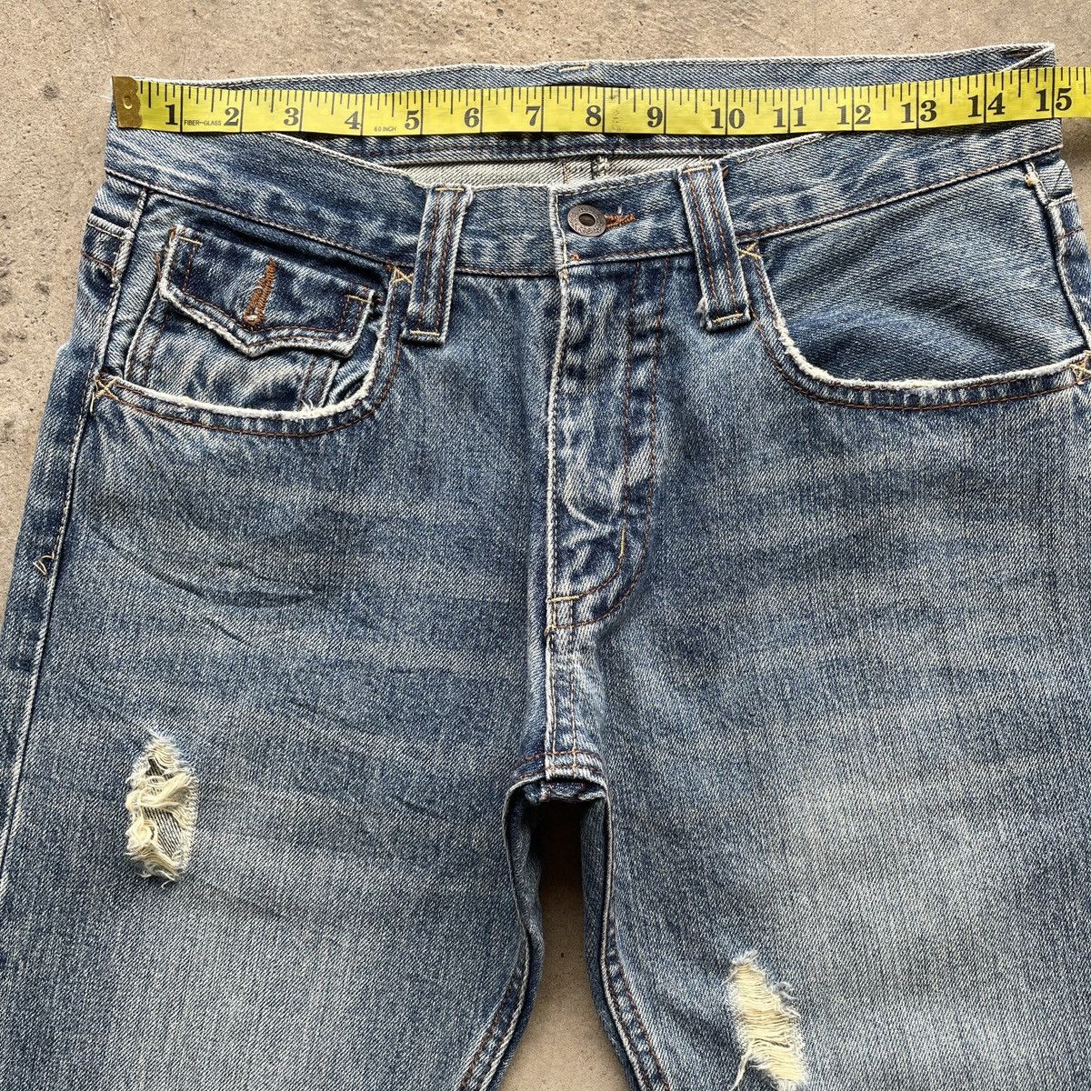 Japanese Brand Vintage Japanese Faded Denim Jeans Pants Distressed W30x33.5 Size US 30 / EU 46 - 5 Thumbnail