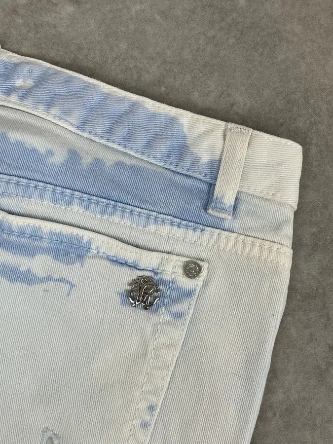 Roberto Cavalli 2010s Roberto Cavalli Leaves Tribal White Pants Size 28" / US 6 / IT 42 - 14 Thumbnail