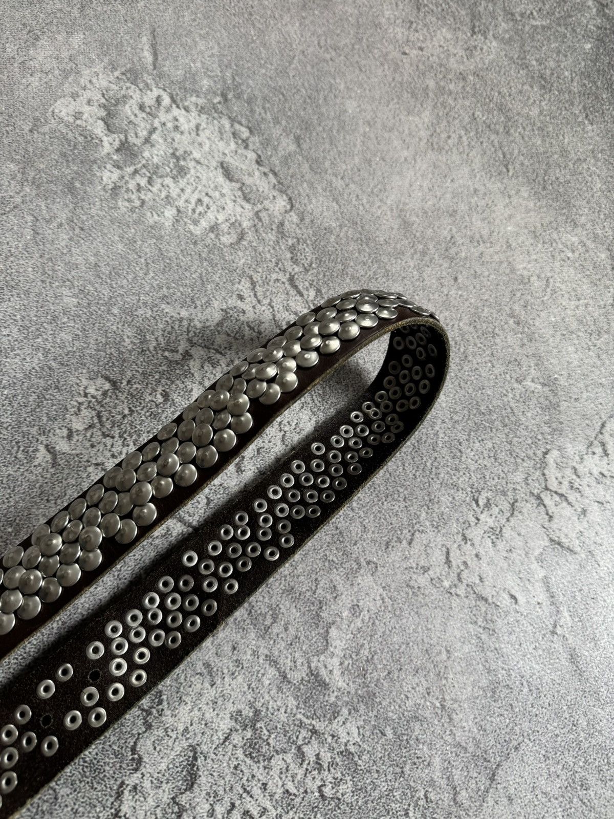 If Six Was Nine Retro leather metal rhinestones belt Y2K L.G.B. 90s opium Size ONE SIZE - 7 Thumbnail
