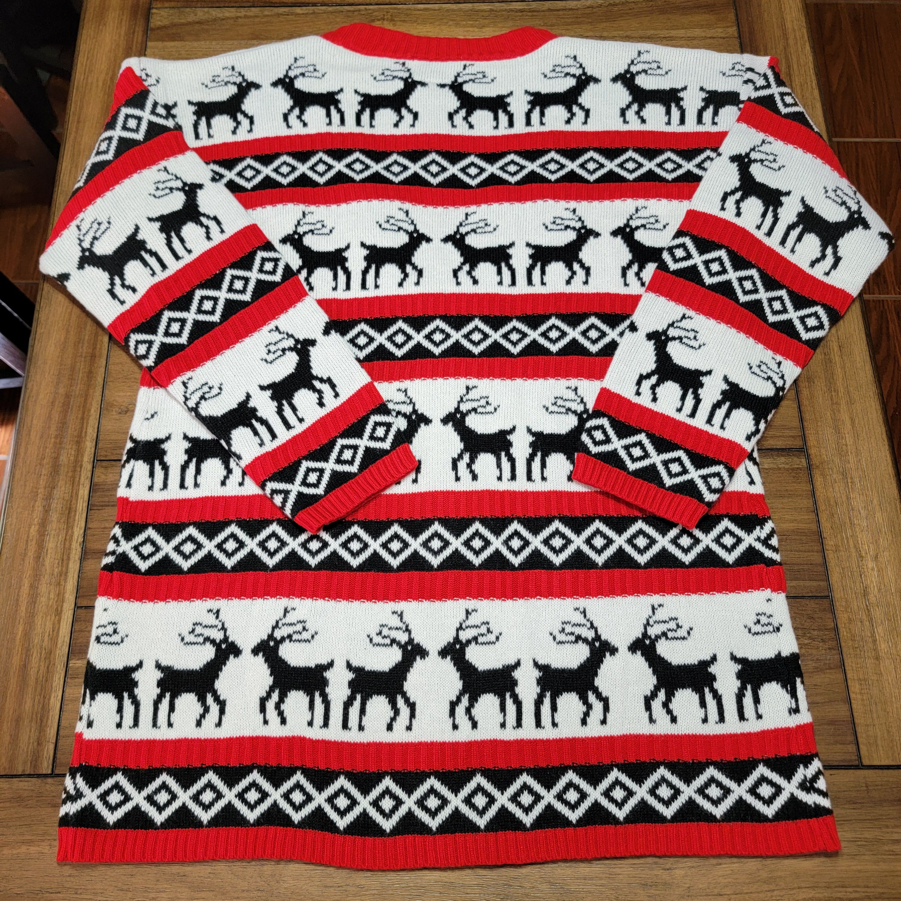 Other V28 Knit Christmas Cardigan Sweater w/ Reindeer-XXXL NWT Size 3XL / US 20-22 - 3 Thumbnail