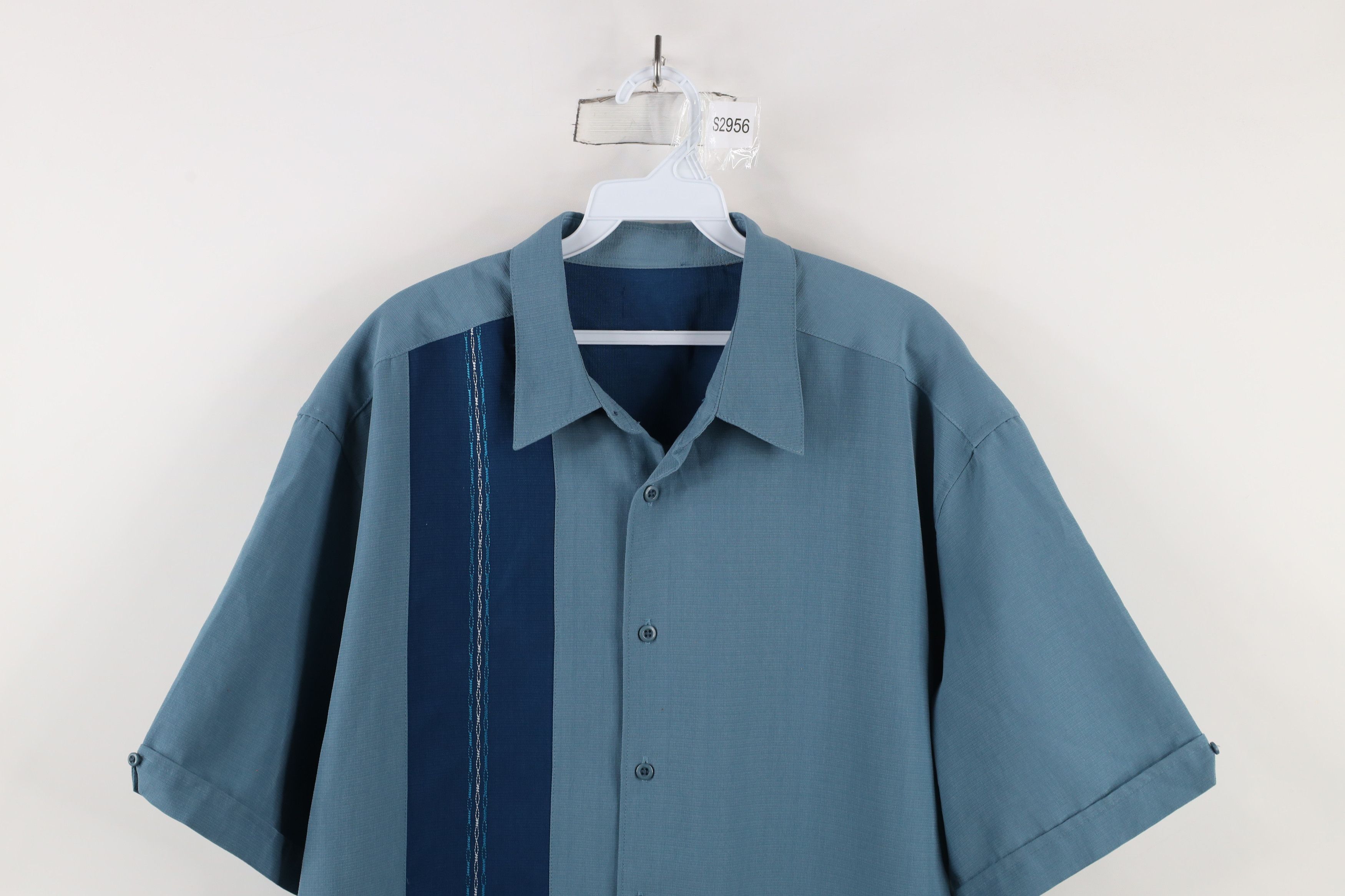 Vintage Vintage 90s Rockabilly Block Geometric Collared Button Shirt Size US XXL / EU 58 / 5 - 2 Thumbnail