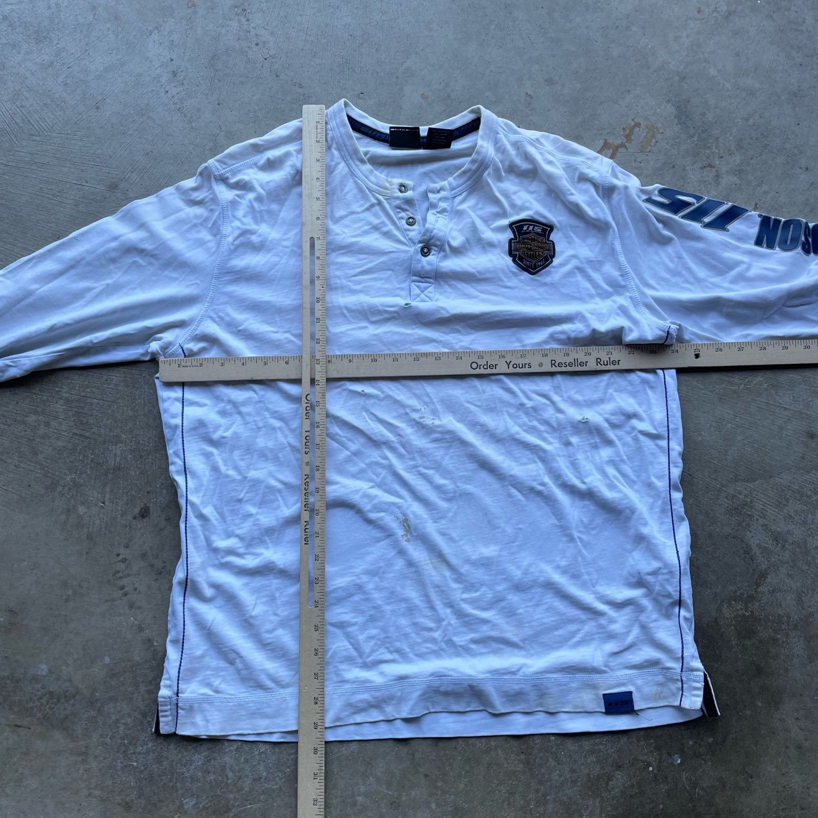 Vintage VINTAGE HARLEY DAVIDSON LONGSLEEVE WHITE SHIRT XL SLEEVE Size US XL / EU 56 / 4 - 5 Thumbnail