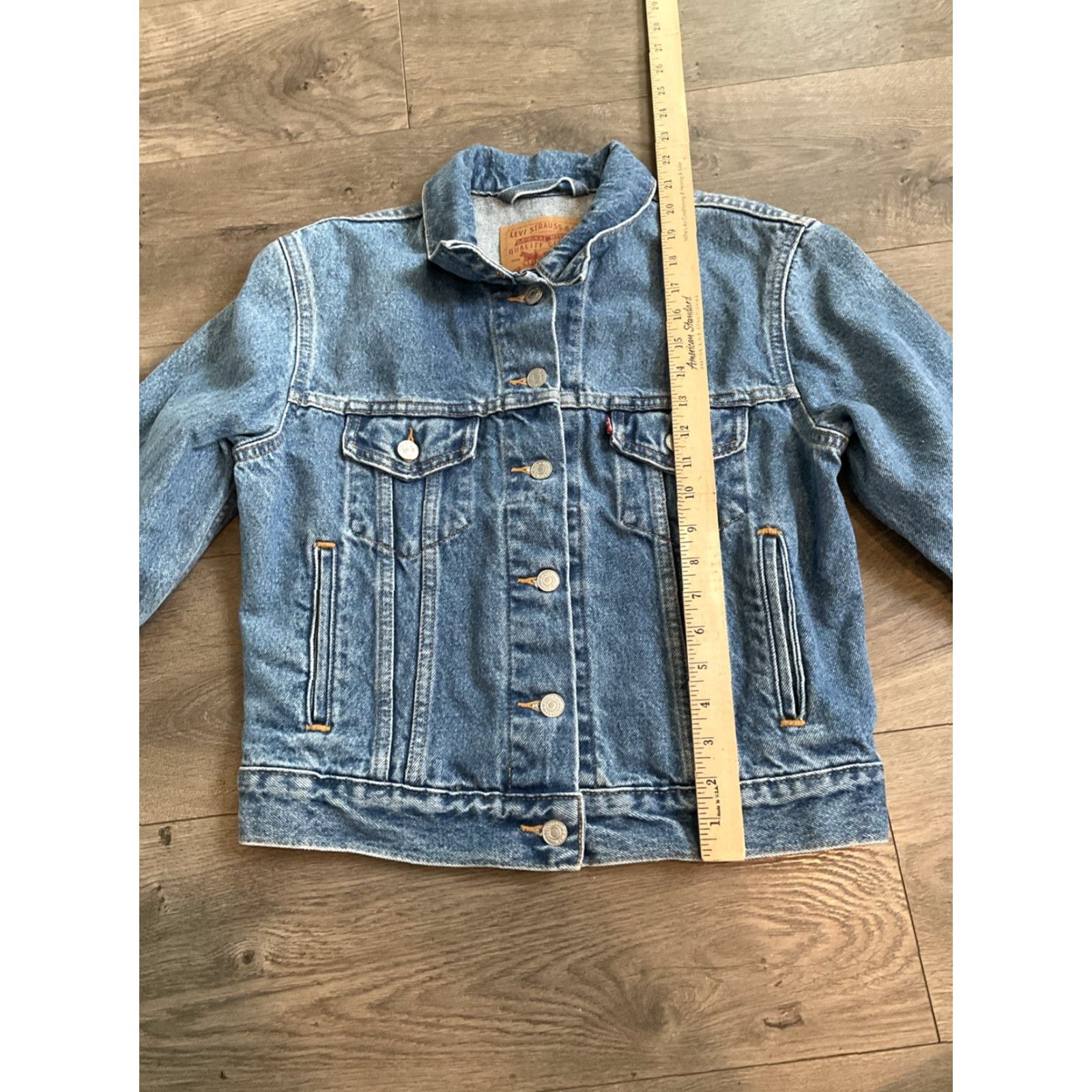 Levi's Levi's Original Denim Button Up Jean Trucker Jacket Women's Sz S Blue Size 28" / US 6 / IT 42 - 7 Thumbnail