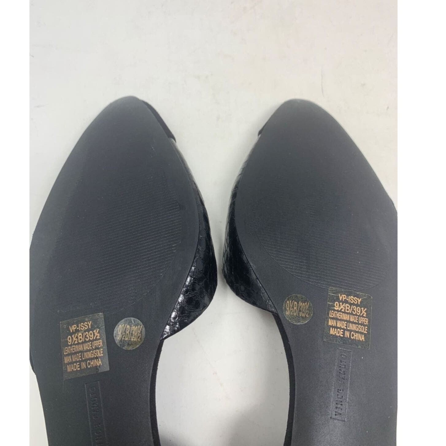 Vince Camuto Vince Camuto Black Suede & Leather Pointed Toe Flats 9.5 B Size US 9.5 / IT 39.5 - 4 Thumbnail