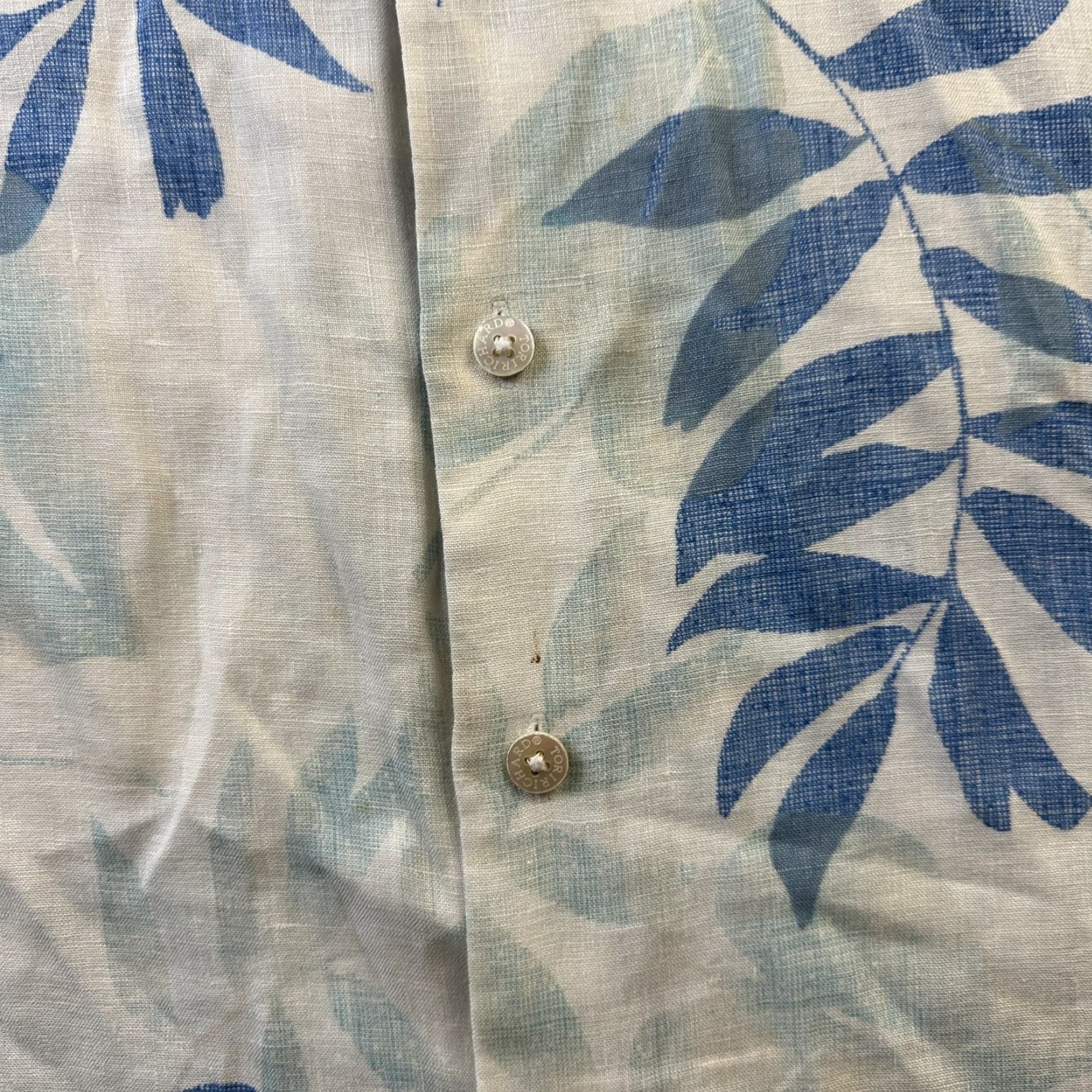 Tori Richard Tori Richard Shirt Mens Large Blue Button Up Camp Linen Casual Travel Vintage No Size US L / EU 52-54 / 3 - 5 Thumbnail