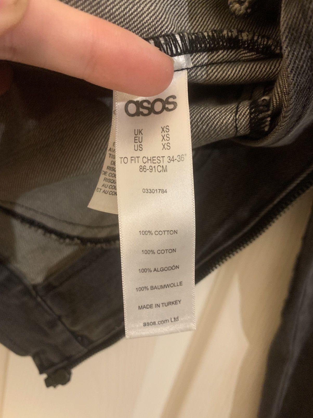 Asos Asos denim moto jacket Size US XS / EU 42 / 0 - 4 Thumbnail