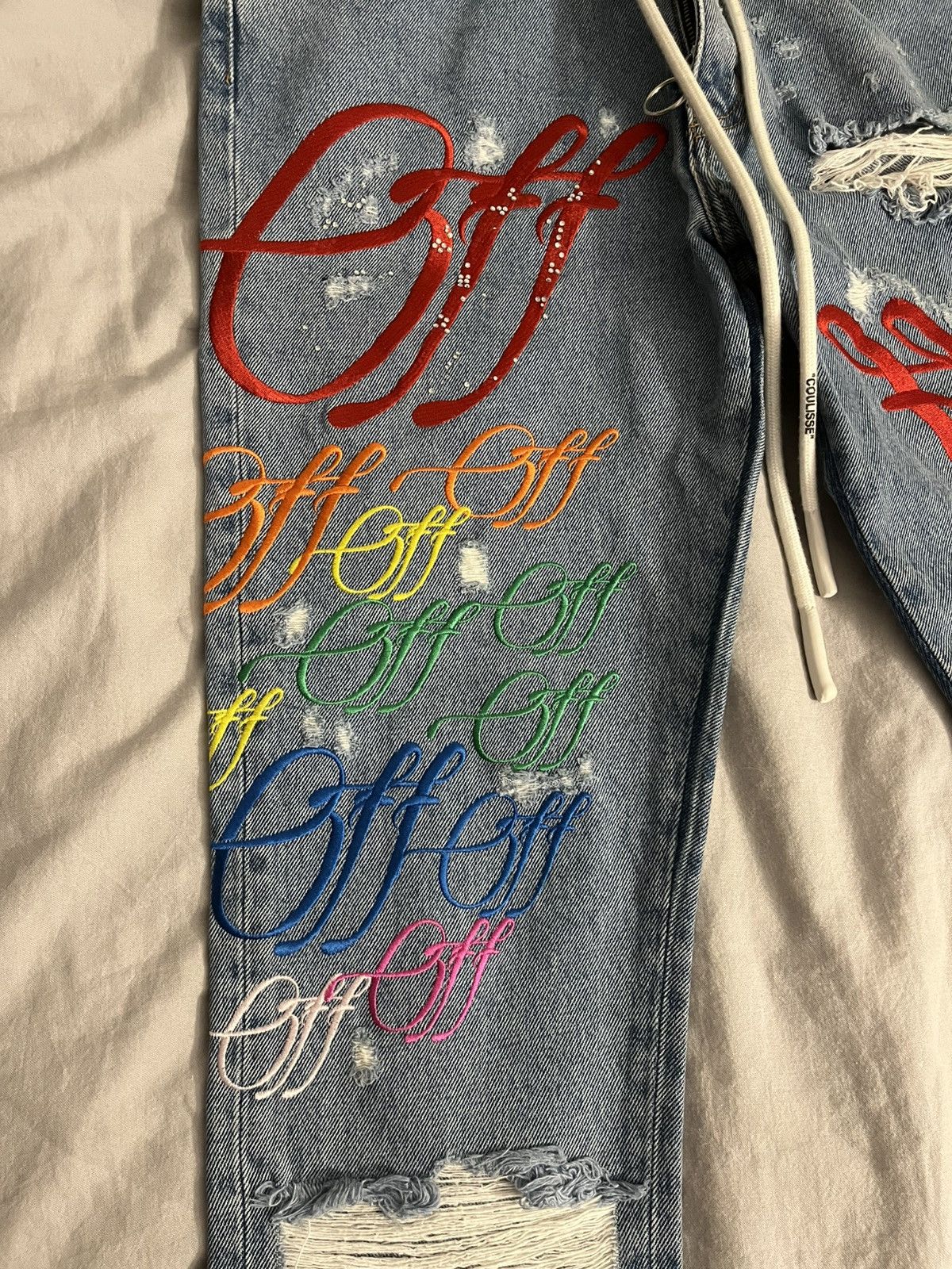 Ev Bravado Ev bravado rhinestone embroidered denim Size US 30 / EU 46 - 2 Thumbnail