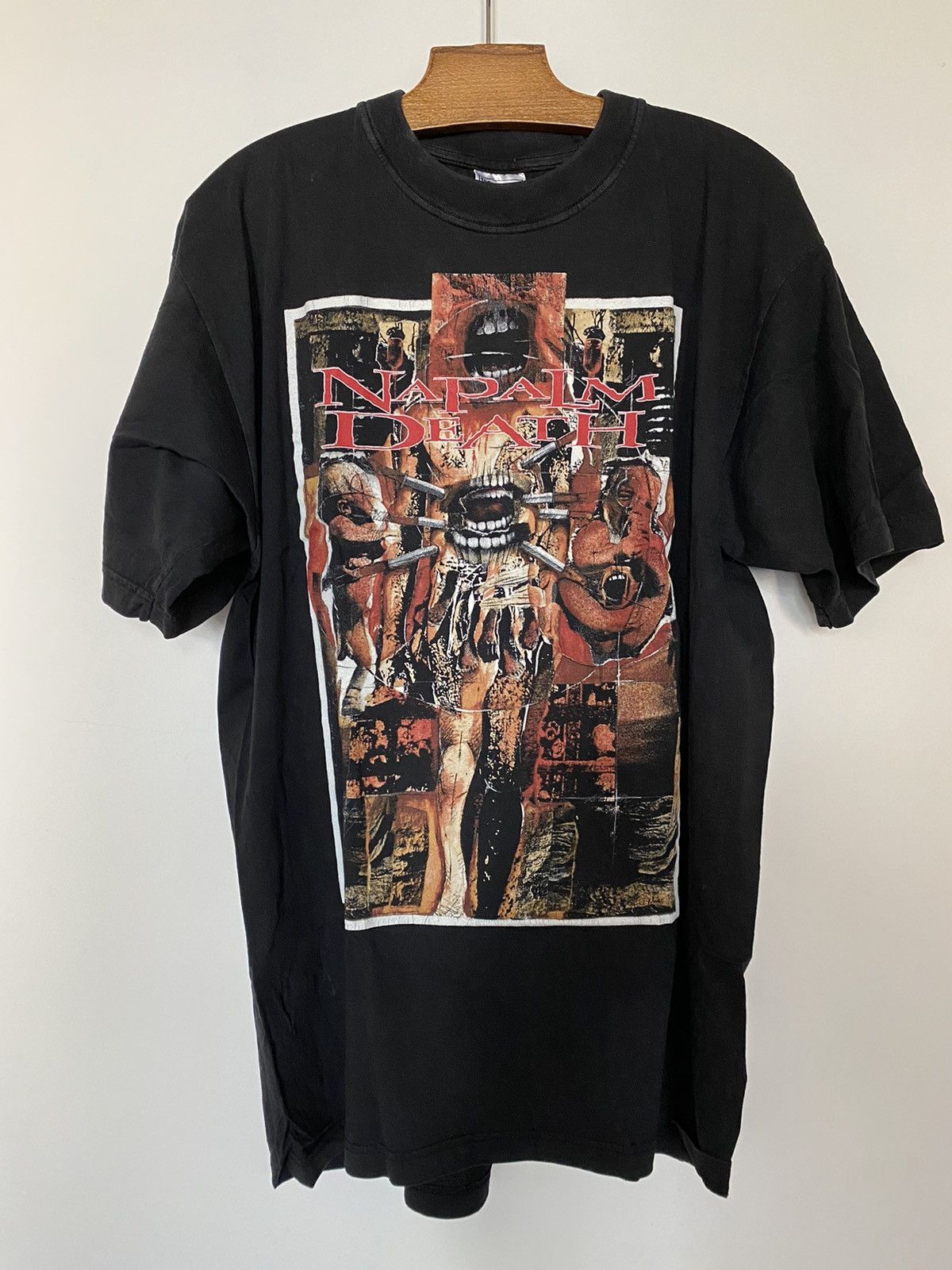 Vintage Napalm death late 90s words exit wound shirt