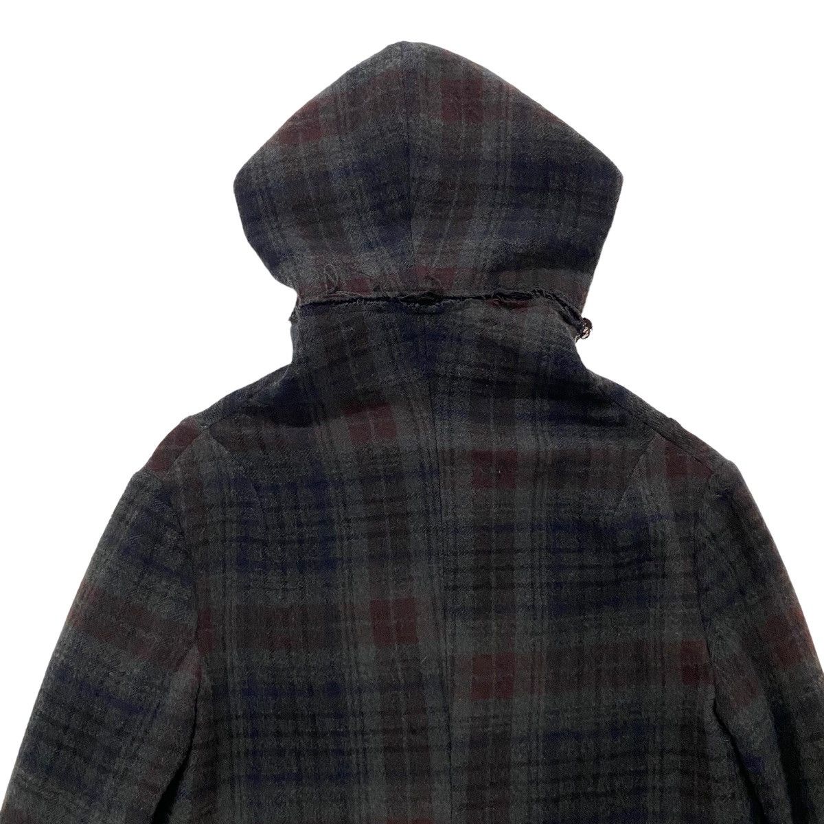 Lumen Et Umbra ✨Men's wool checked hoodie zipper jacket size 44 Size US M / EU 48-50 / 2 - 7 Thumbnail