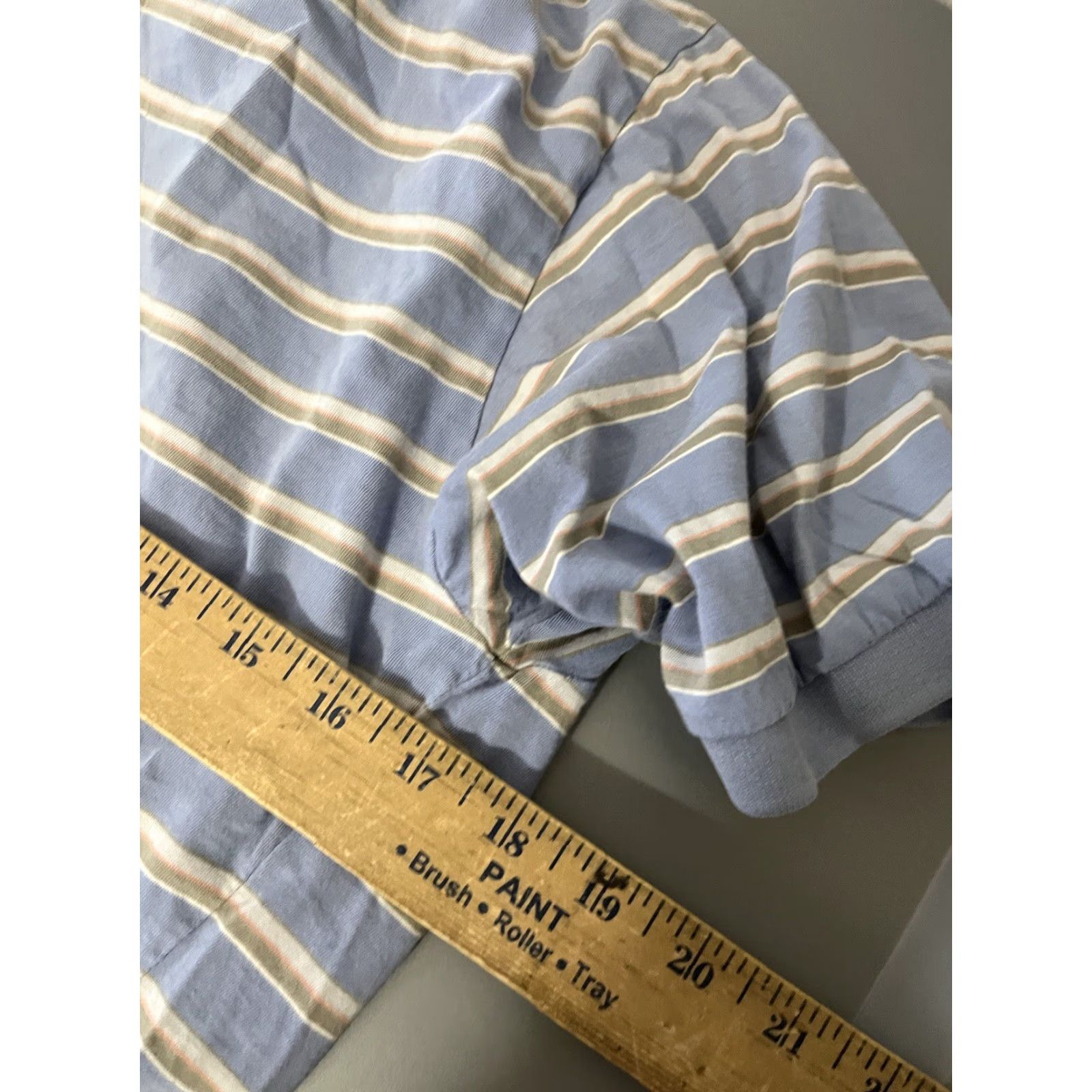 Ralph Lauren VINTAGE Chaps Ralph Lauren Polo Shirt Men Large Blue Striped 90s Classic Polo Mens Size US L / EU 52-54 / 3 - 5 Thumbnail