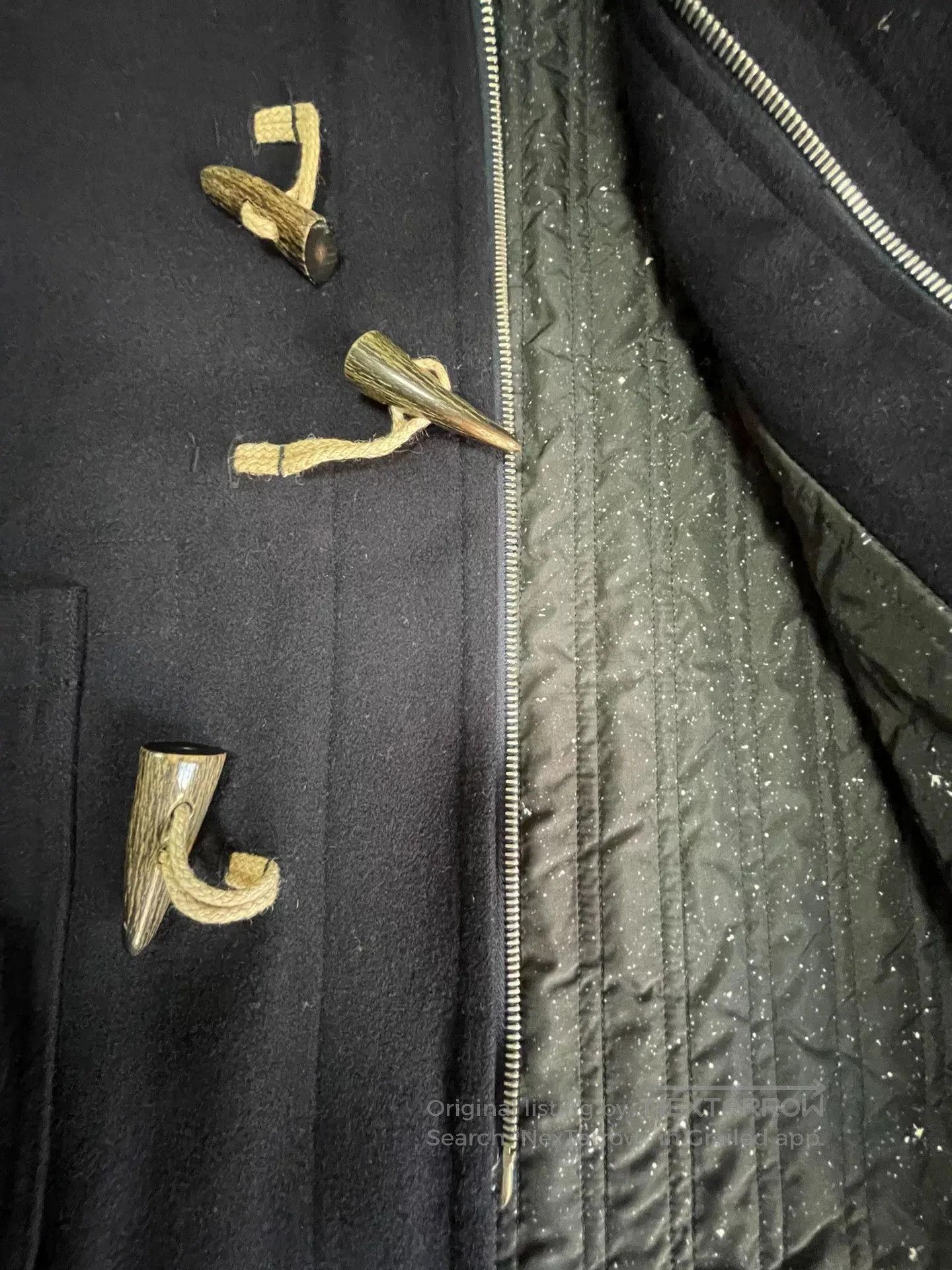 SOPHNET Wool Starry Camo Fur Collar Coat.