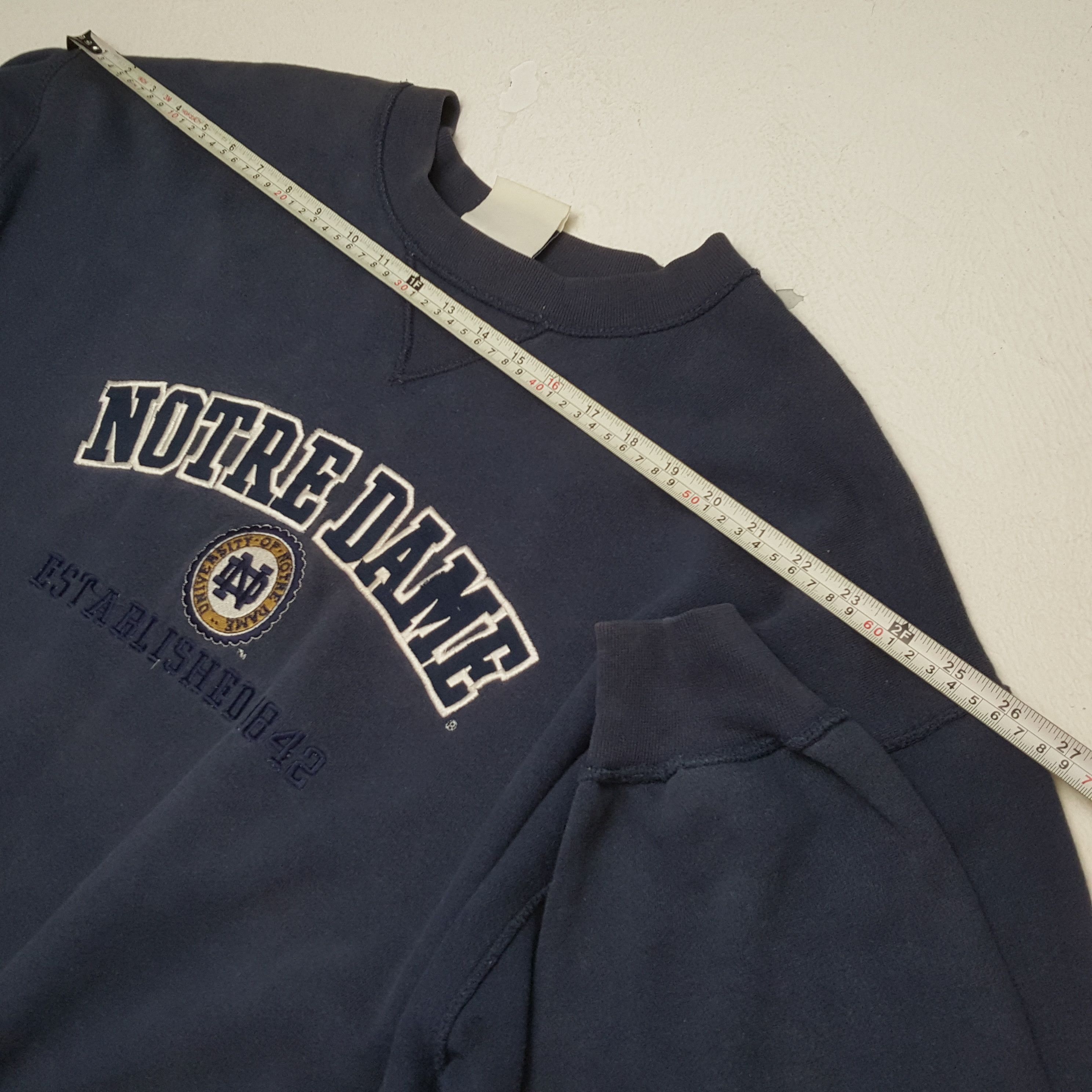Lee × Vintage UNIVERSITY OF NOTRE DAME X LEE Sweatshirt Size US XXL / EU 58 / 5 - 5 Thumbnail