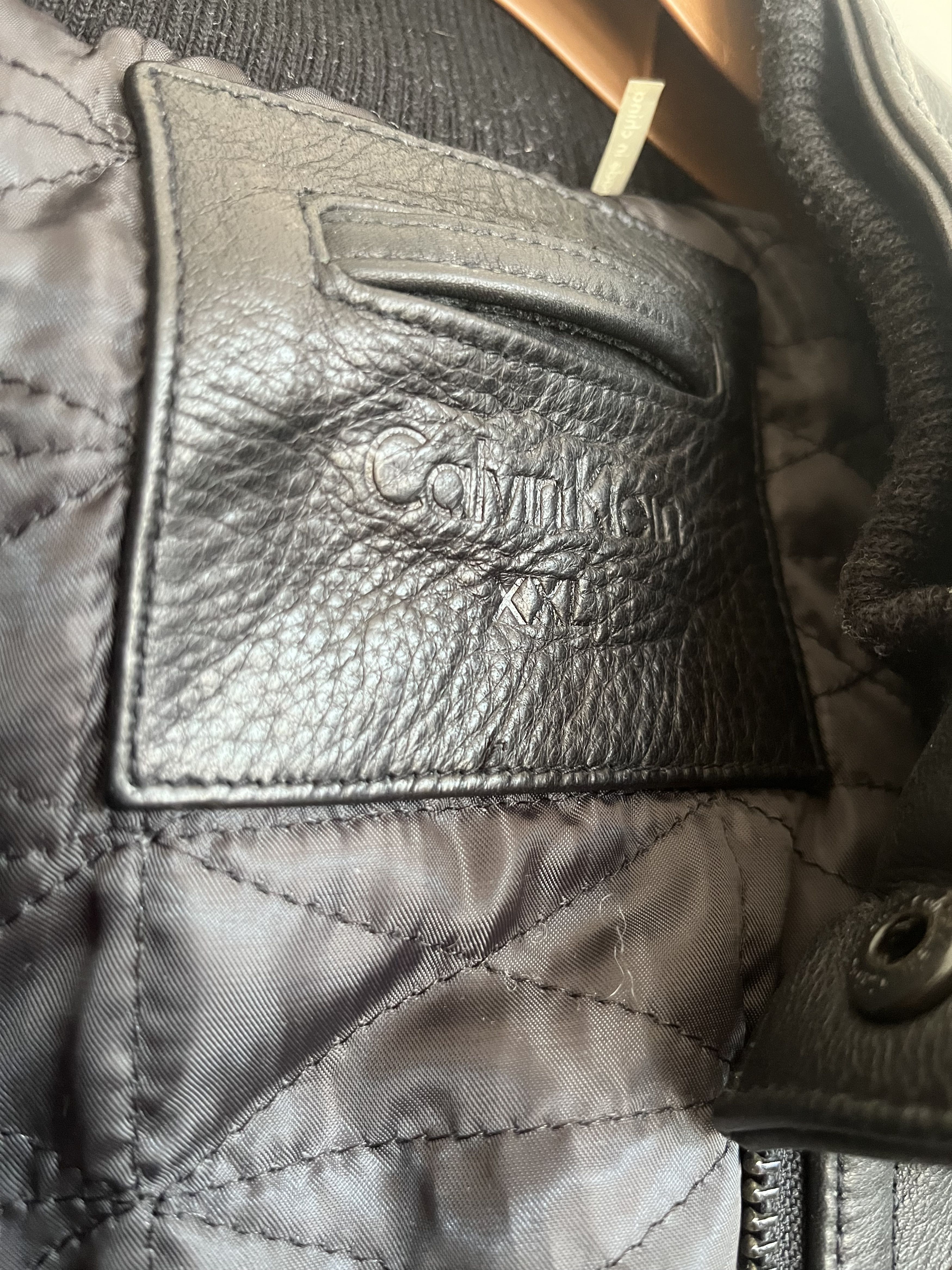 Calvin Klein NOS Vintage CALVIN KLEIN Collection Leather Jacket - NWT Size US XXL / EU 58 / 5 - 2 Thumbnail