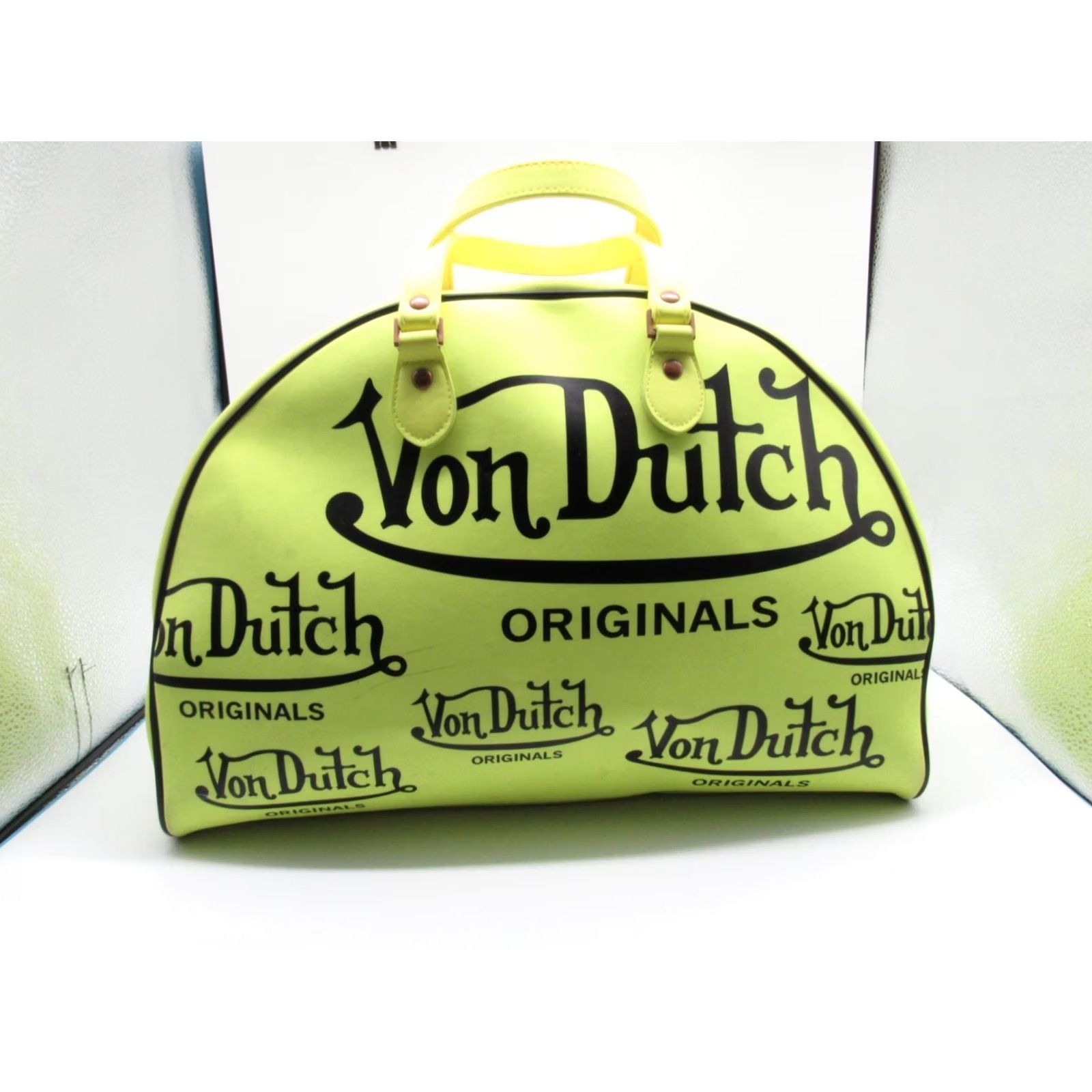 Von Dutch VINTAGE Von Dutch Bowling Bag Satchel/Top Handle Bag Yellow Mini Womens Size ONE SIZE - 7 Thumbnail