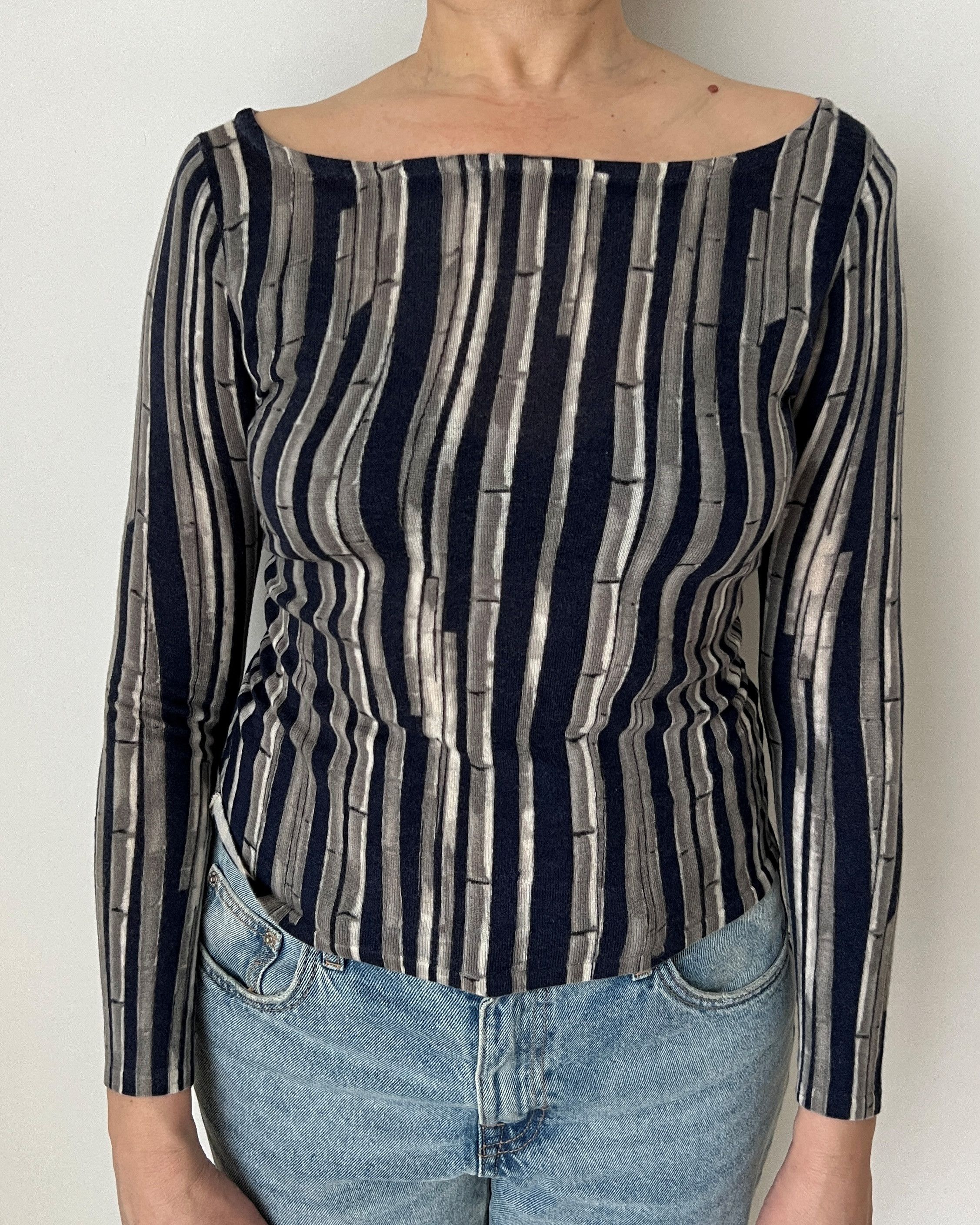 Loro Piana LORO PIANA CASHMERE TOP BLOUSE BOAT NECK Size S / US 4 / IT 40 - 1 Thumbnail