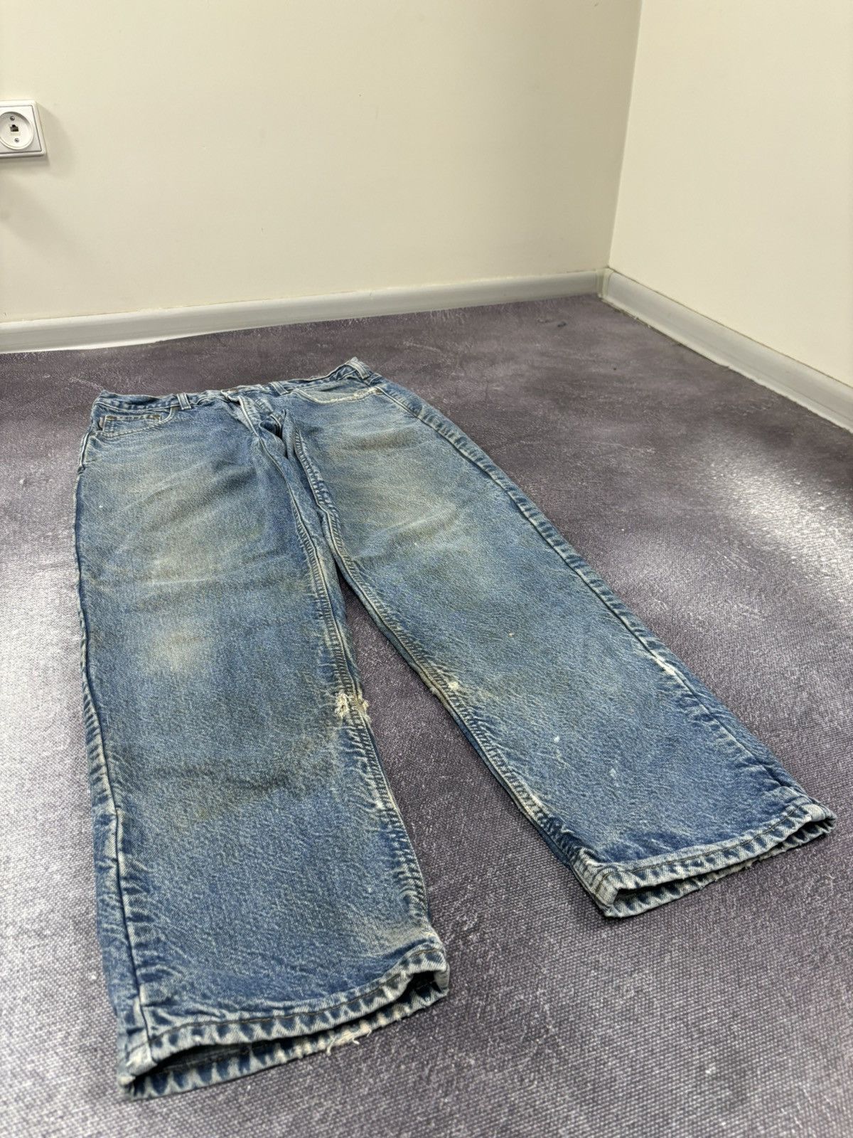 Carhartt Vintage Carhartt Insulated Blue Denim Work Hype Baggy Jeans Size US 36 / EU 52 - 9 Thumbnail