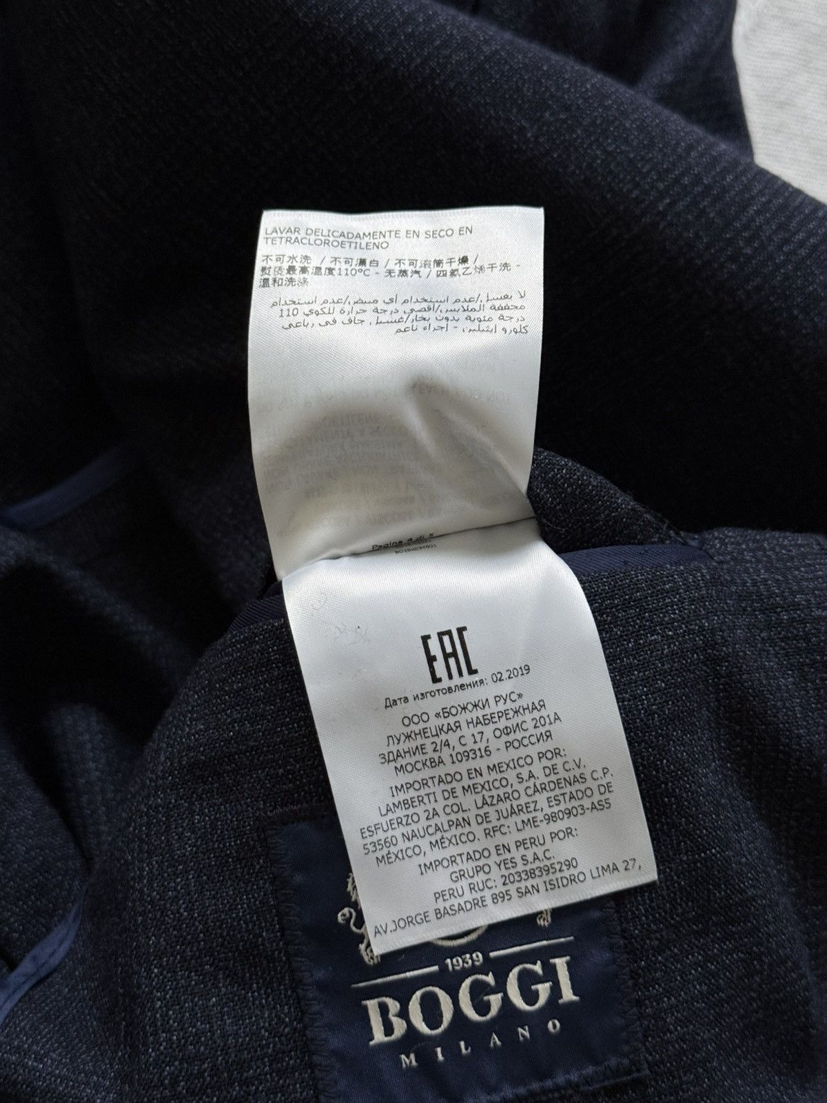 Boggi Boggi Milano Navy Blue Wool Blazer Jacket Size 50 Size 40R - 11 Thumbnail