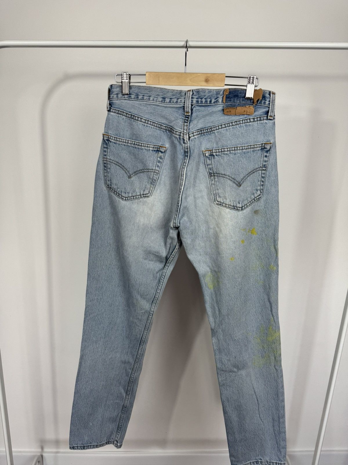 Levi's Levi’s Made in USA Distressed Light Blue Jeans Vintage W31 Size US 31 - 2 Thumbnail