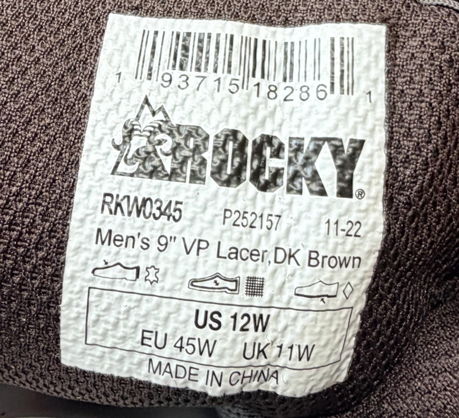 Other Rocky Original Ride FLX 9" VP Lacer Boots #RKW0345 Size 12W Size US 12 / EU 45 - 9 Thumbnail