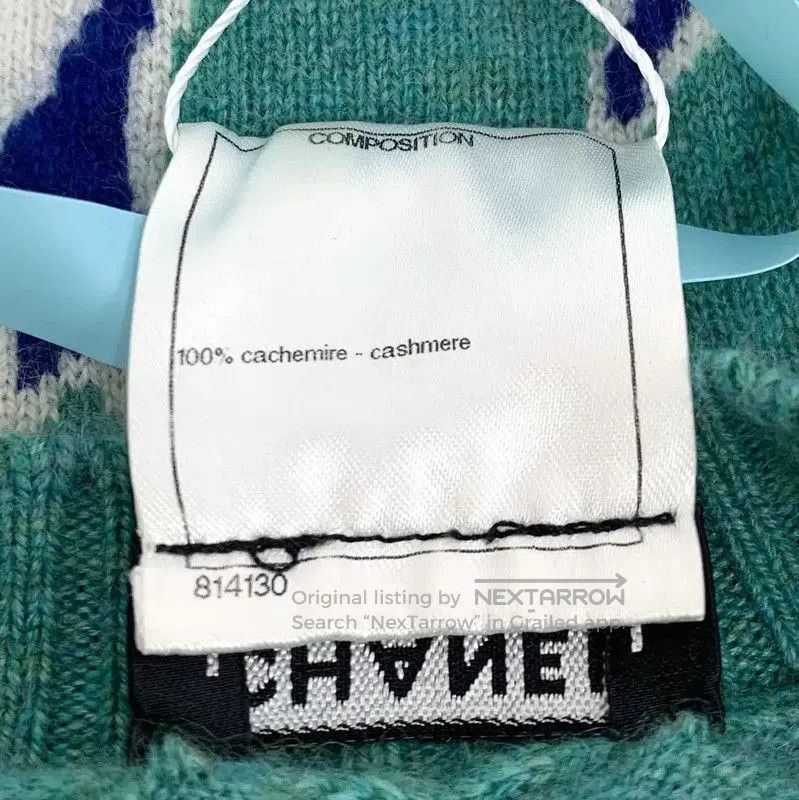 Chanel Chanel Green Cashmere Flower Sweater . Size M / US 6-8 / IT 42-44 - 7 Thumbnail