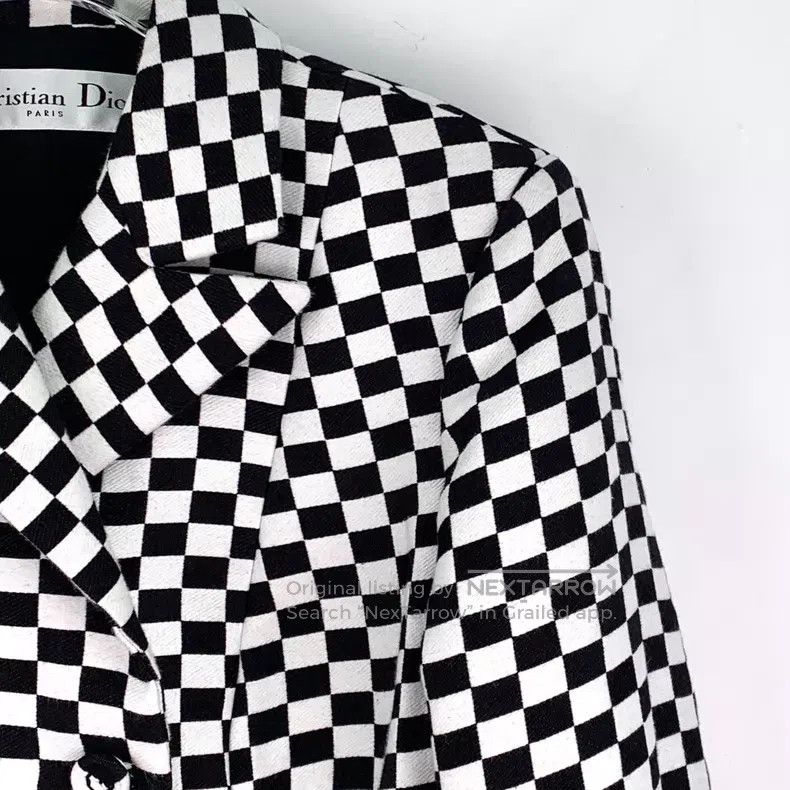 Dior Dior Black and white color-blocked checkerboard cotton lap Size XS / US 0-2 / IT 36-38 - 3 Thumbnail
