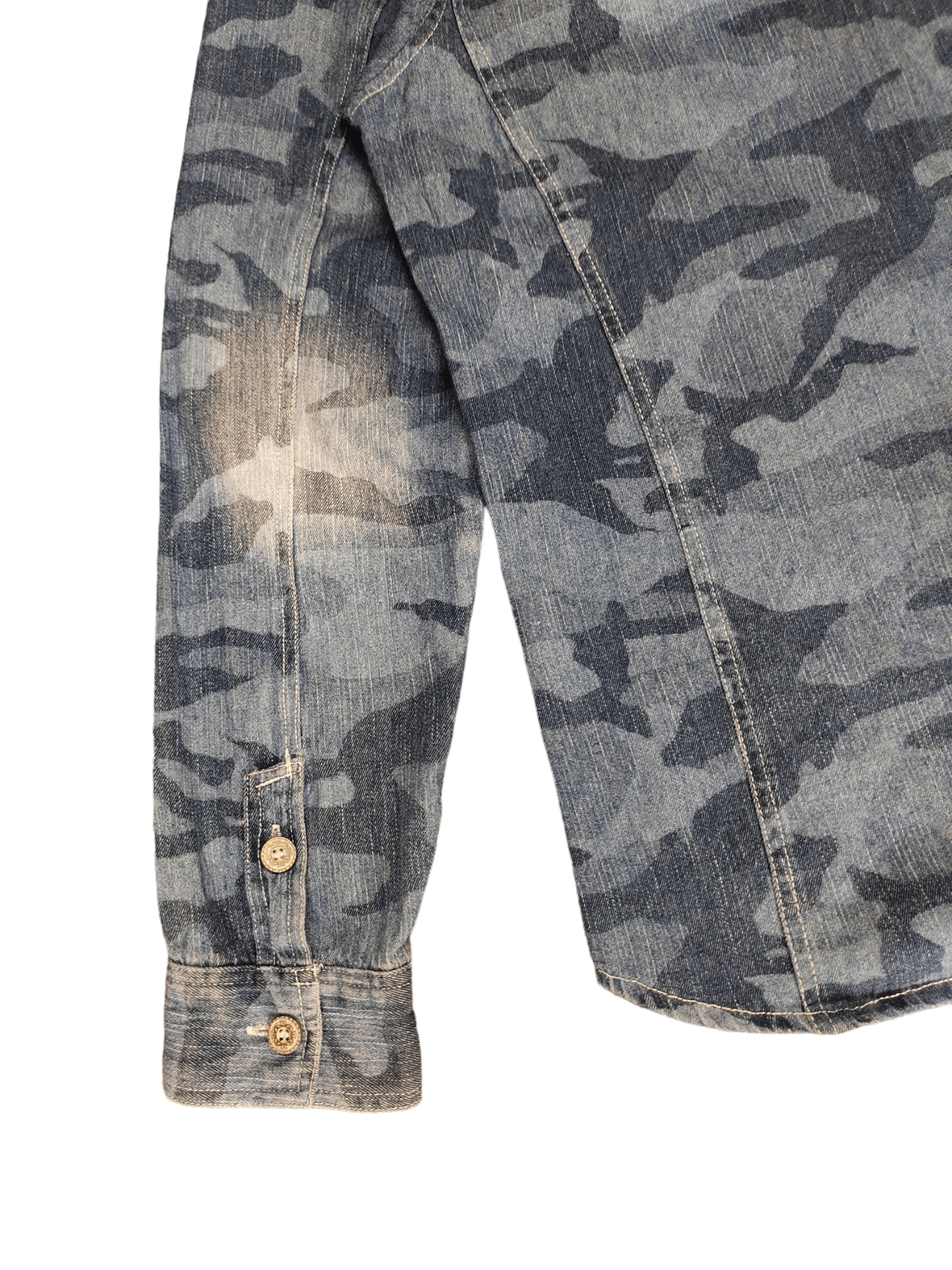 In The Attic In The Attic Homme Camo Double Pocket Denim Shirt Size US M / EU 48-50 / 2 - 11 Thumbnail