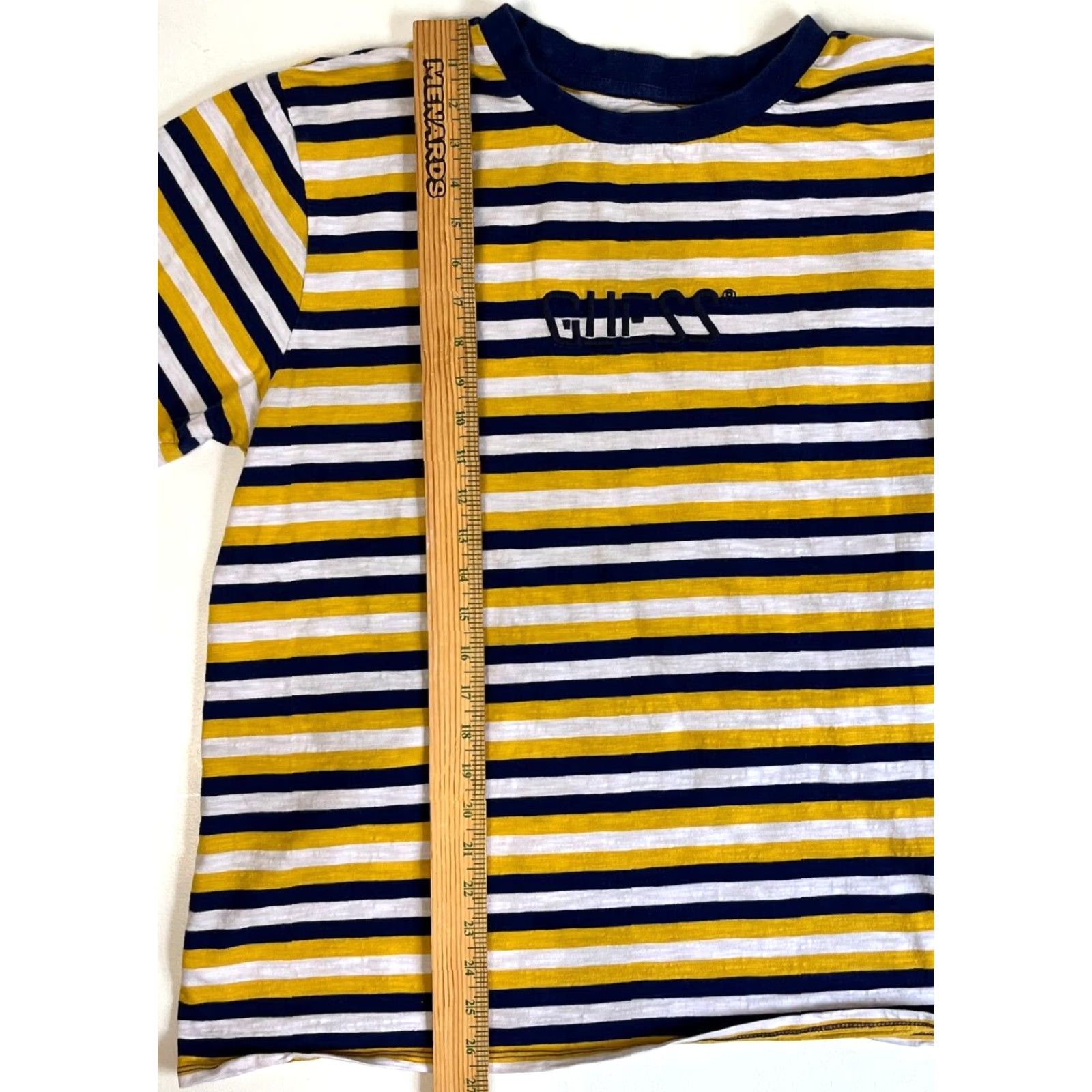 Guess VINTAGE Guess Originals T-Shirt Striped Embroidered Sz M Mens Size US M / EU 48-50 / 2 - 7 Thumbnail