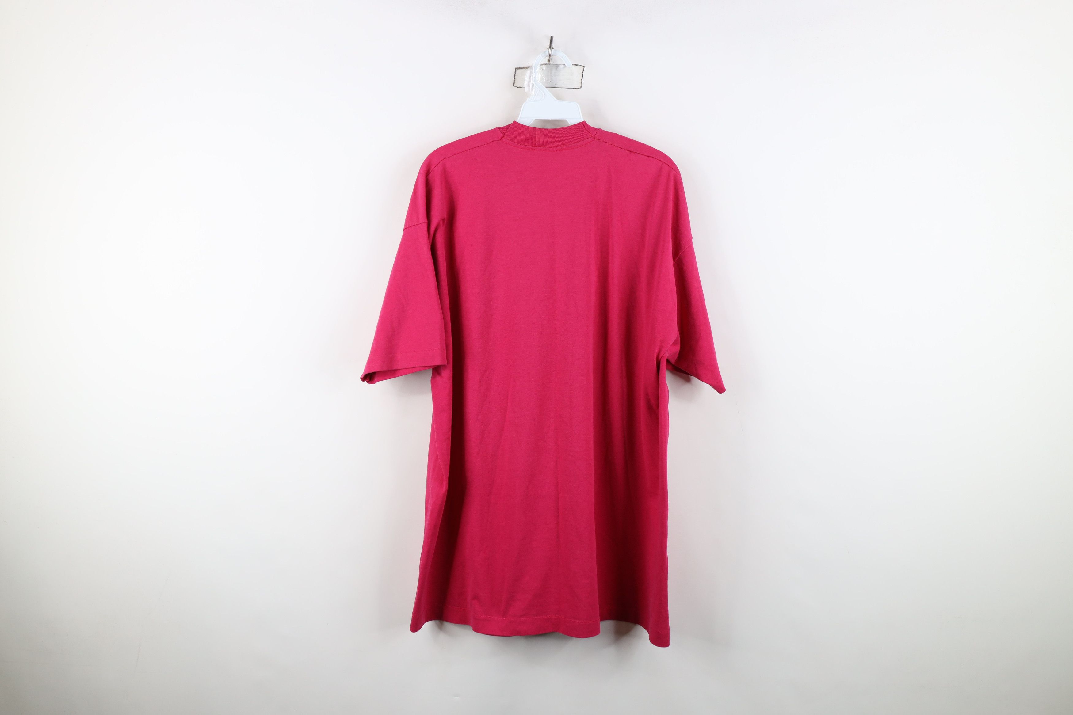 Vintage Vintage 90s Streetwear Short Sleeve T-Shirt Pink Cotton Size US XXL / EU 58 / 5 - 7 Thumbnail